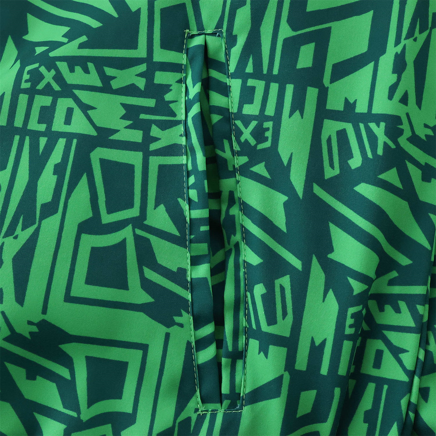 AlphaJersey-Retro Mexico 1994 Retro Style Double Sided Reversible Windbreaker - Green & Grey