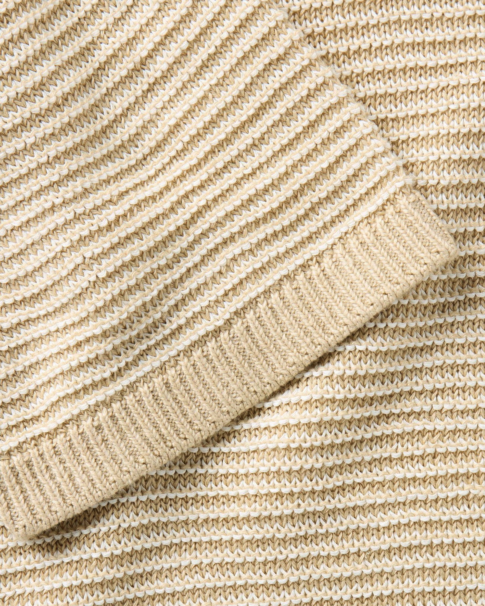 The Valencia Sweater Polo in Sand Stripe | Modern Menswear by yycbvcnbmmnbm