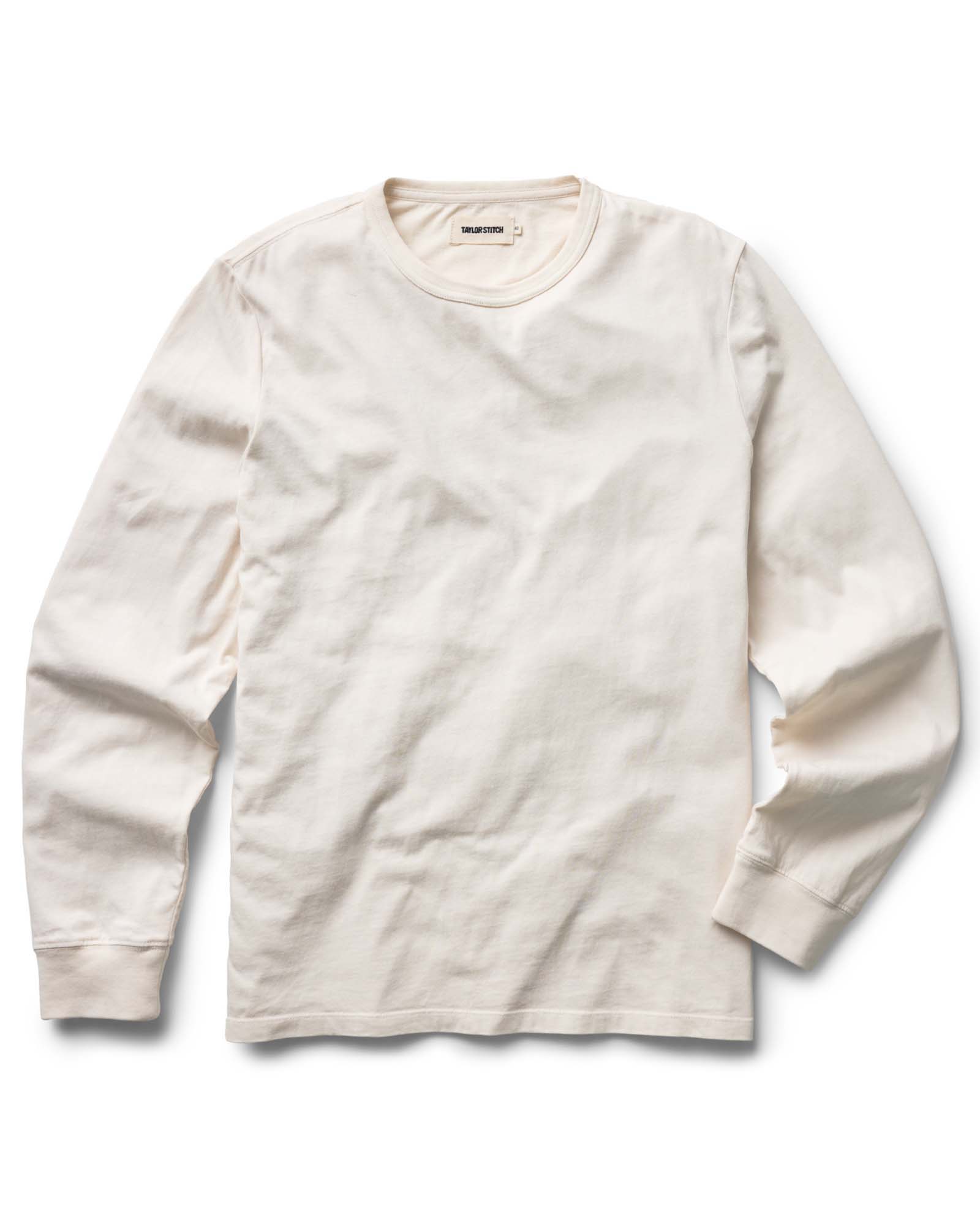 The Organic Cotton Long Sleeve Tee in Vintage White | Modern Menswear by yycbvcnbmmnbm