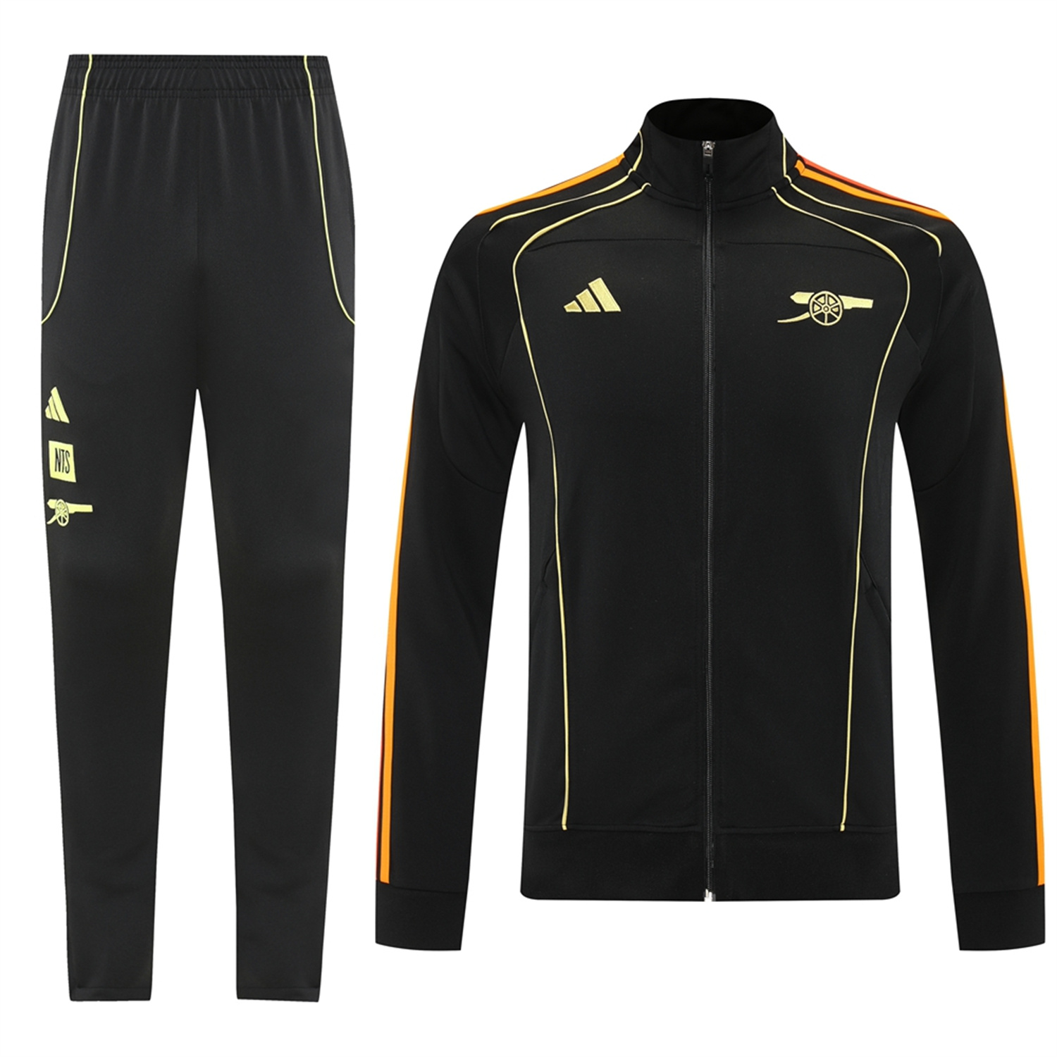 AlphaJersey-Arsenal 25-26 NTS Urban Purist Jacket Training Tracksuit - Black Throwback Jackets & Pants