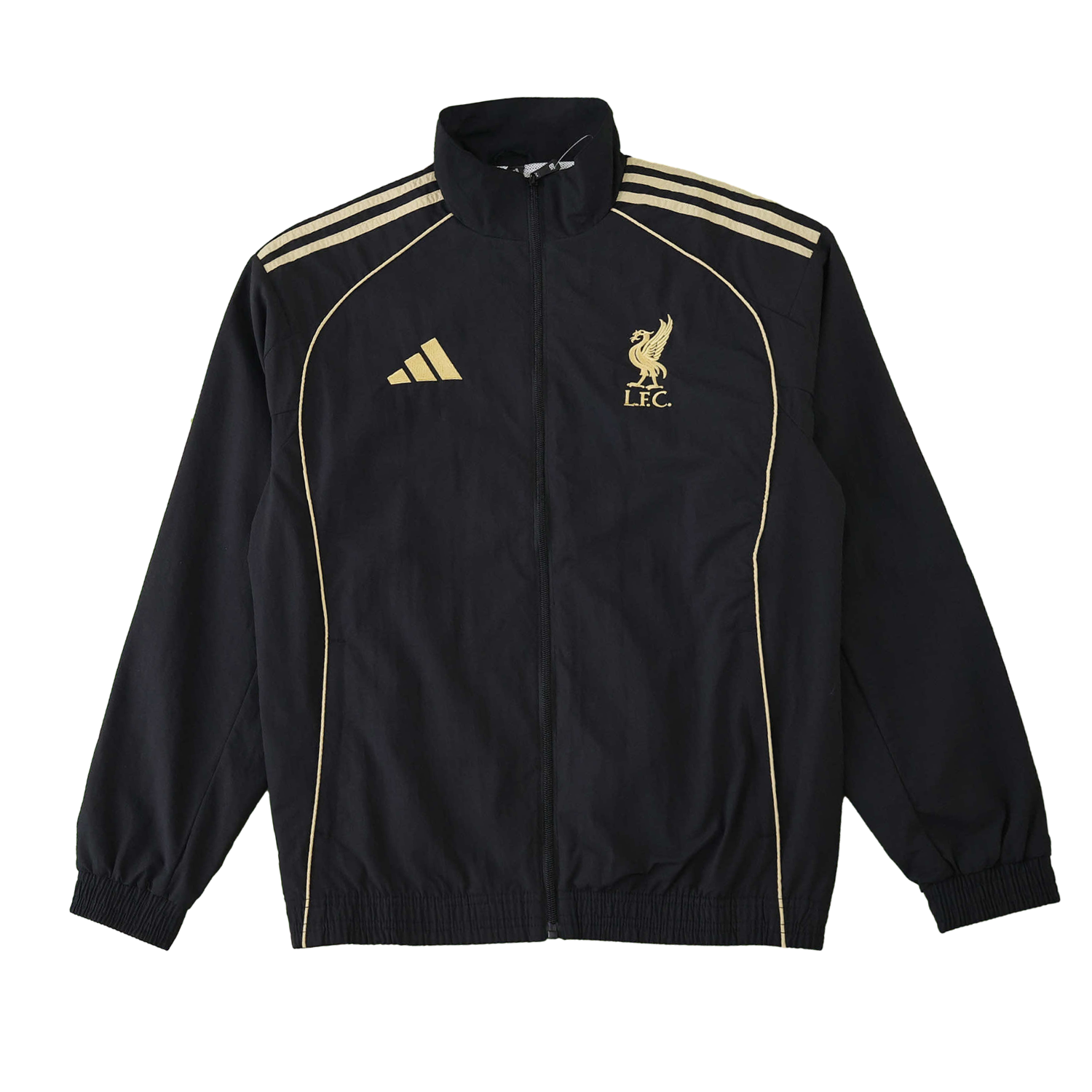 AlphaJersey-Liver.pool 25-26 Throwback Windbreaker Jacket - Black