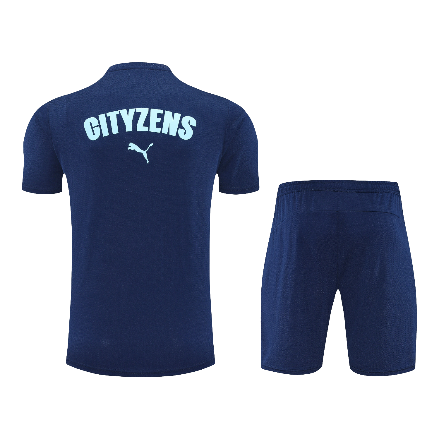 AlphaJersey-Manchester City 25-26 Short-Sleeve Training Set - Deep Blue Top & Deep Blue Shorts