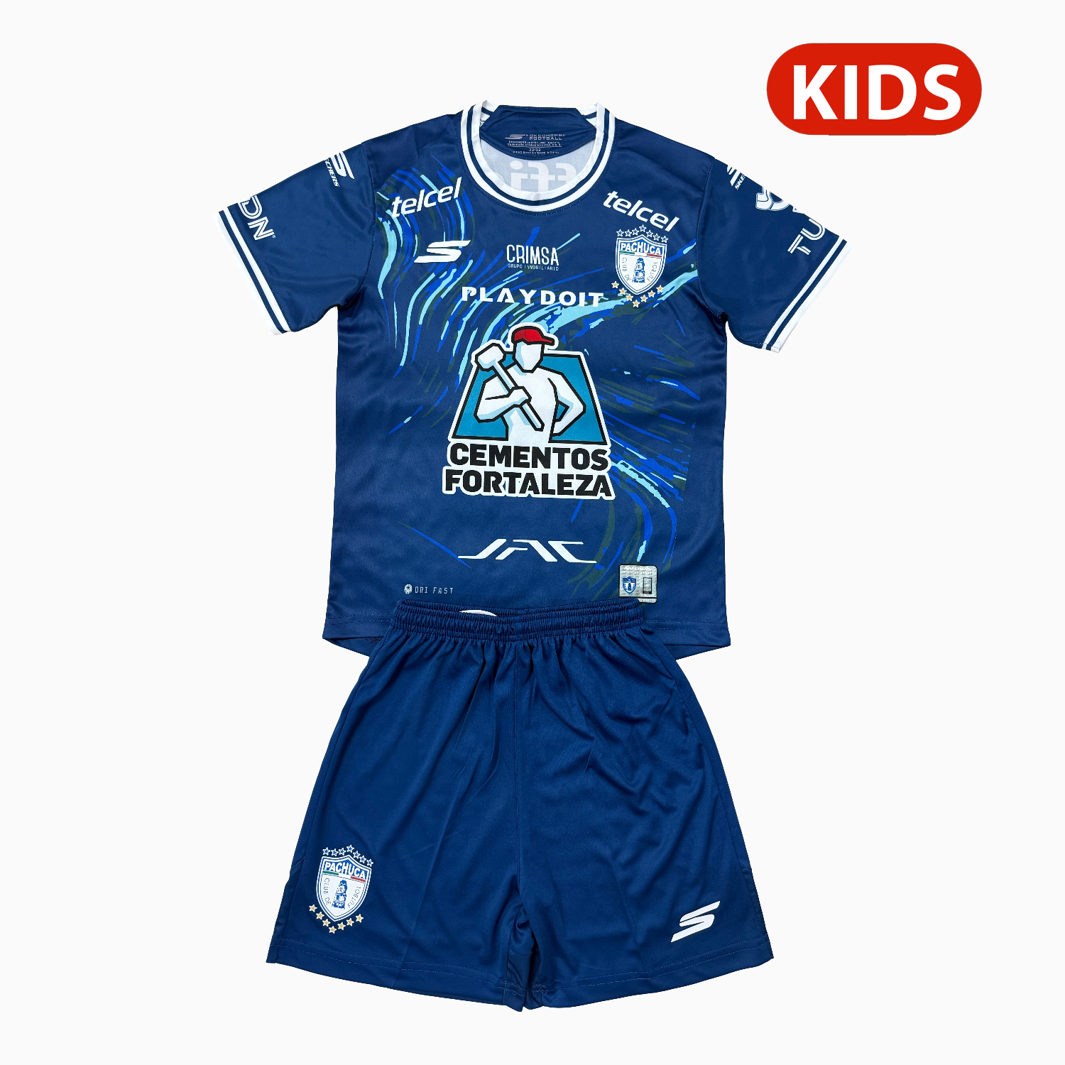 AlphaJersey-Pachuca 25-26 Away Blue Kids Kit