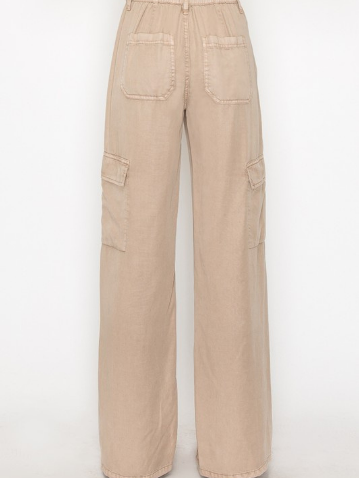 Taupe Tencel Cargos | Elegant Women's Fashion by coolavocek