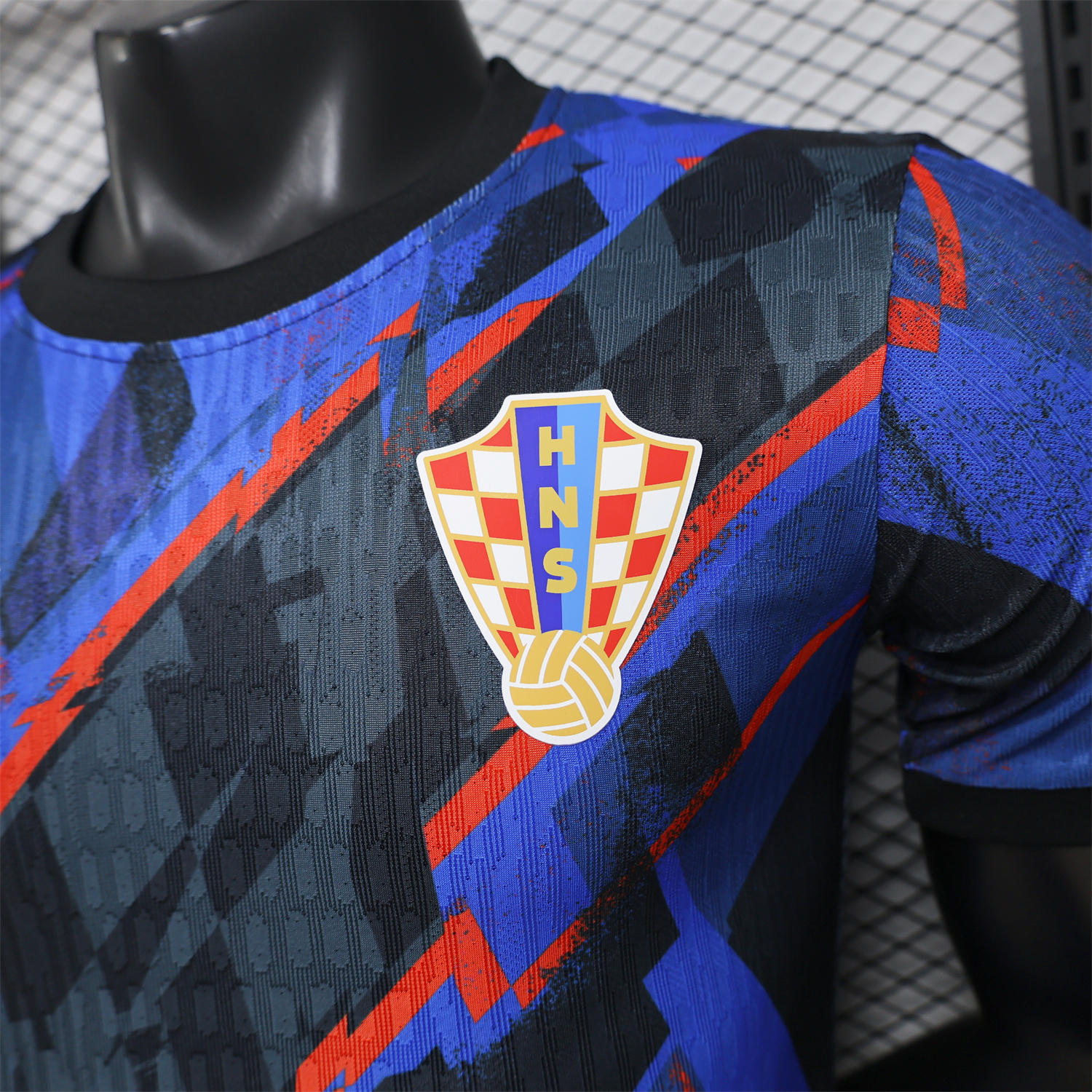 AlphaJersey-Croatia 2026 Blue And Black Special Jersey - Player Version