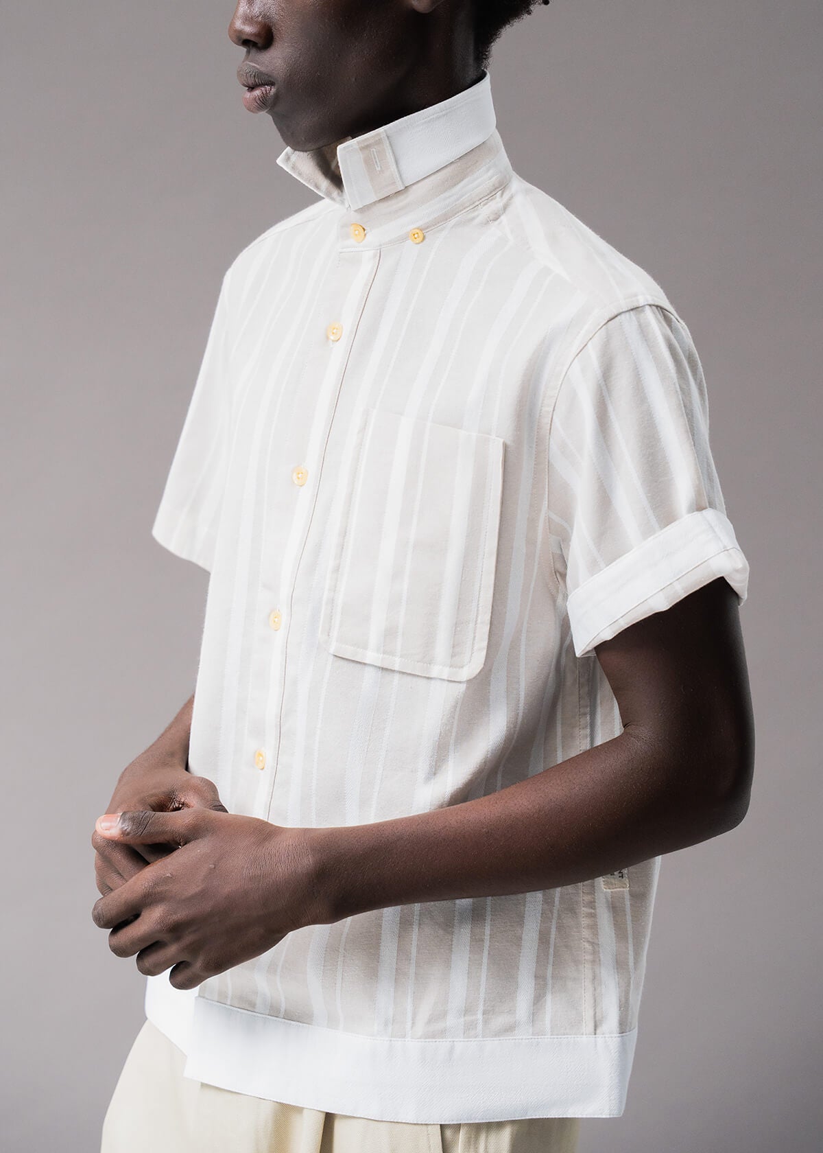 Chevron Stripe Cream | Modern Menswear by yycbvcnbmmnbm