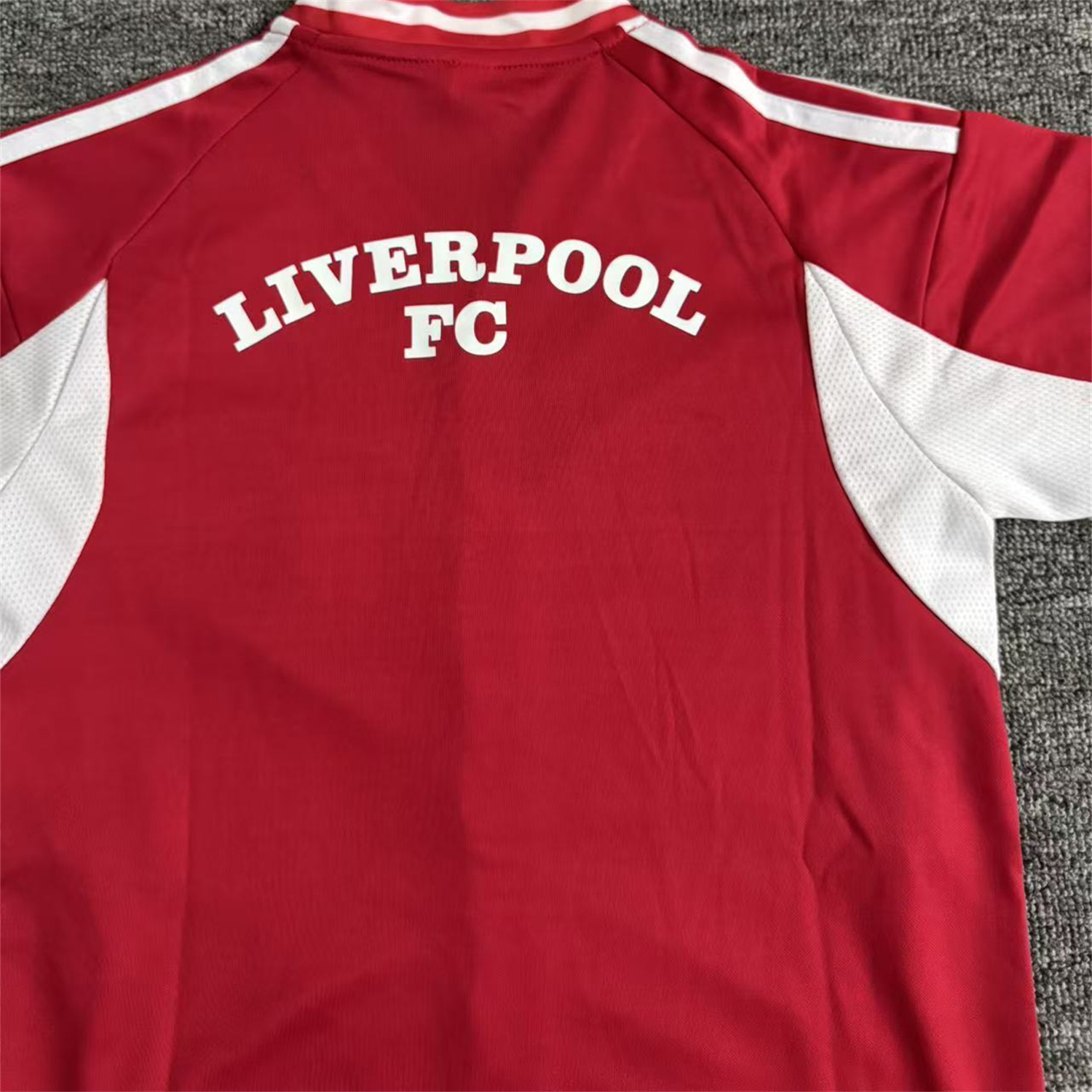 AlphaJersey-Liver.pool 25-26 Red With White Lines Baseball Kids Kit