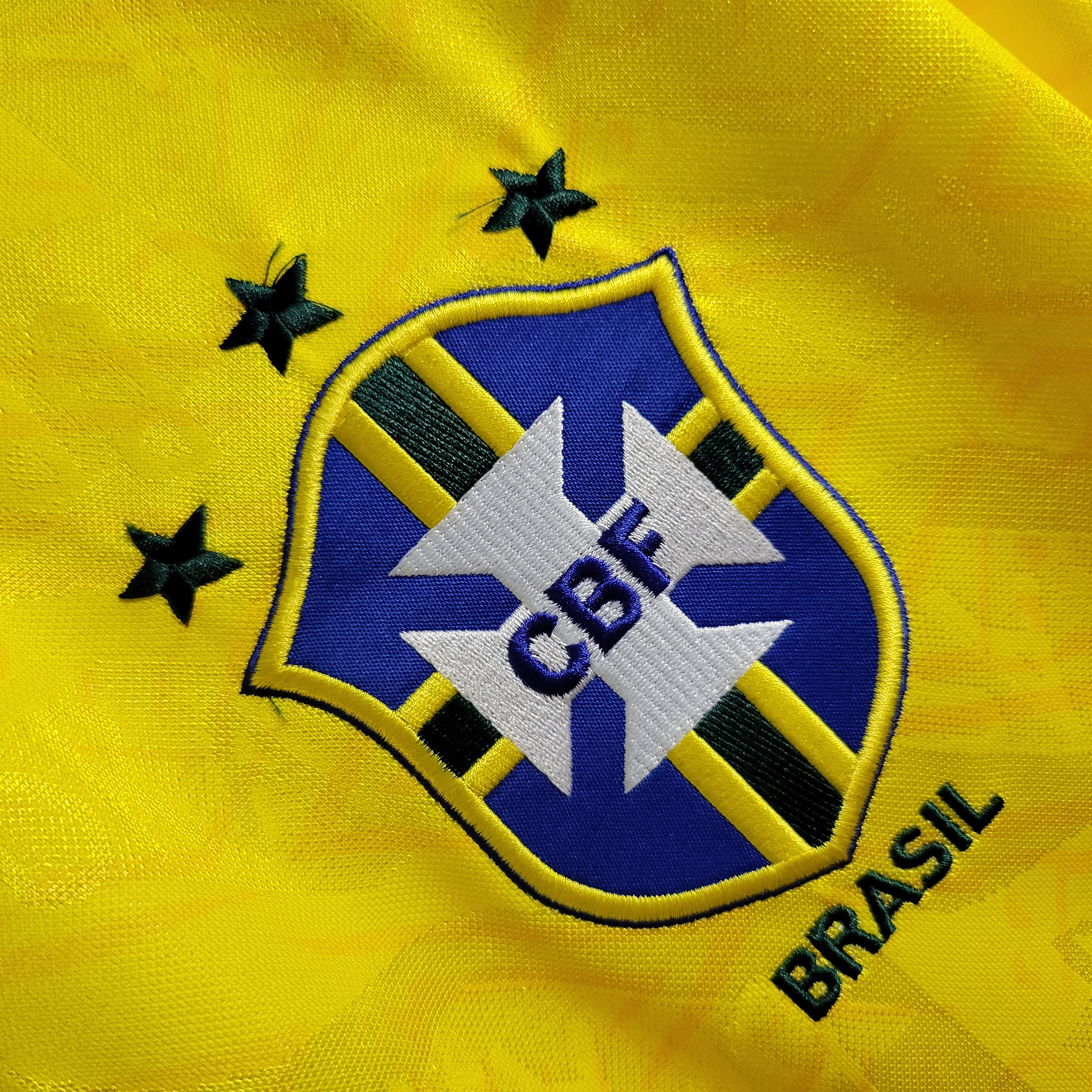 AlphaJersey-Retro Brazil 1991-93 Home Stadium Jersey