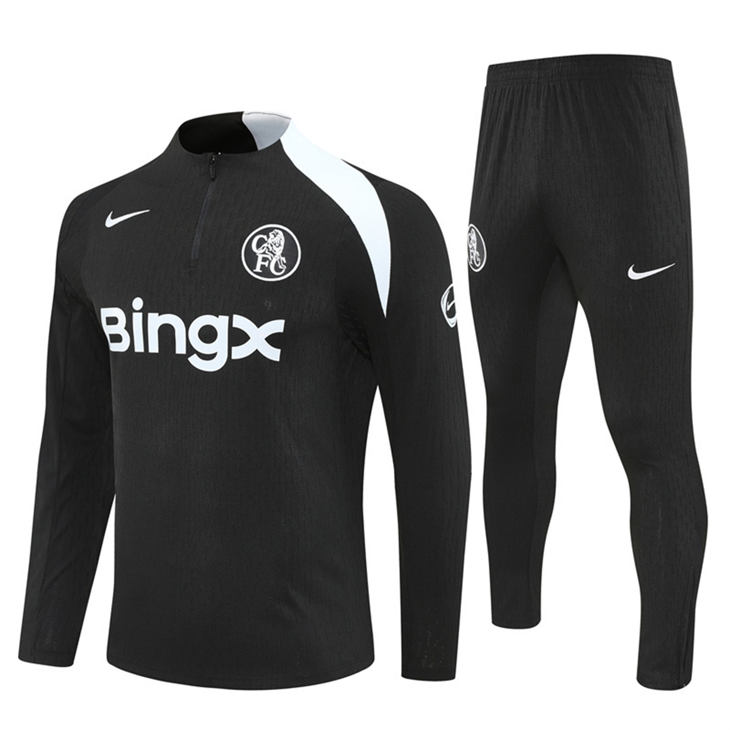 AlphaJersey-C.H.E.L.S.E.A 25-26 Long Sleeve Training Set - Player Version - Black Top and Black Pants