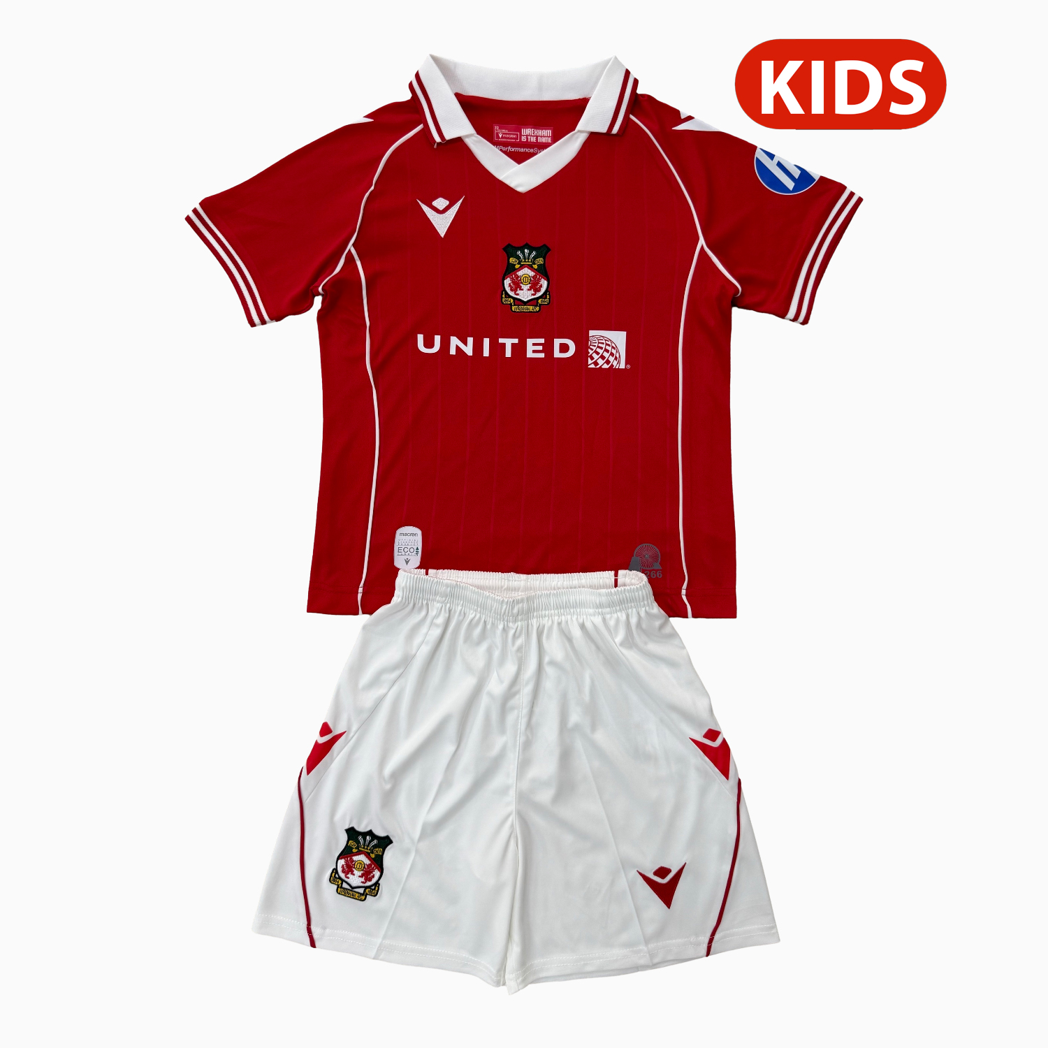 AlphaJersey-Wrexham 25-26 Red Home Kids Kit