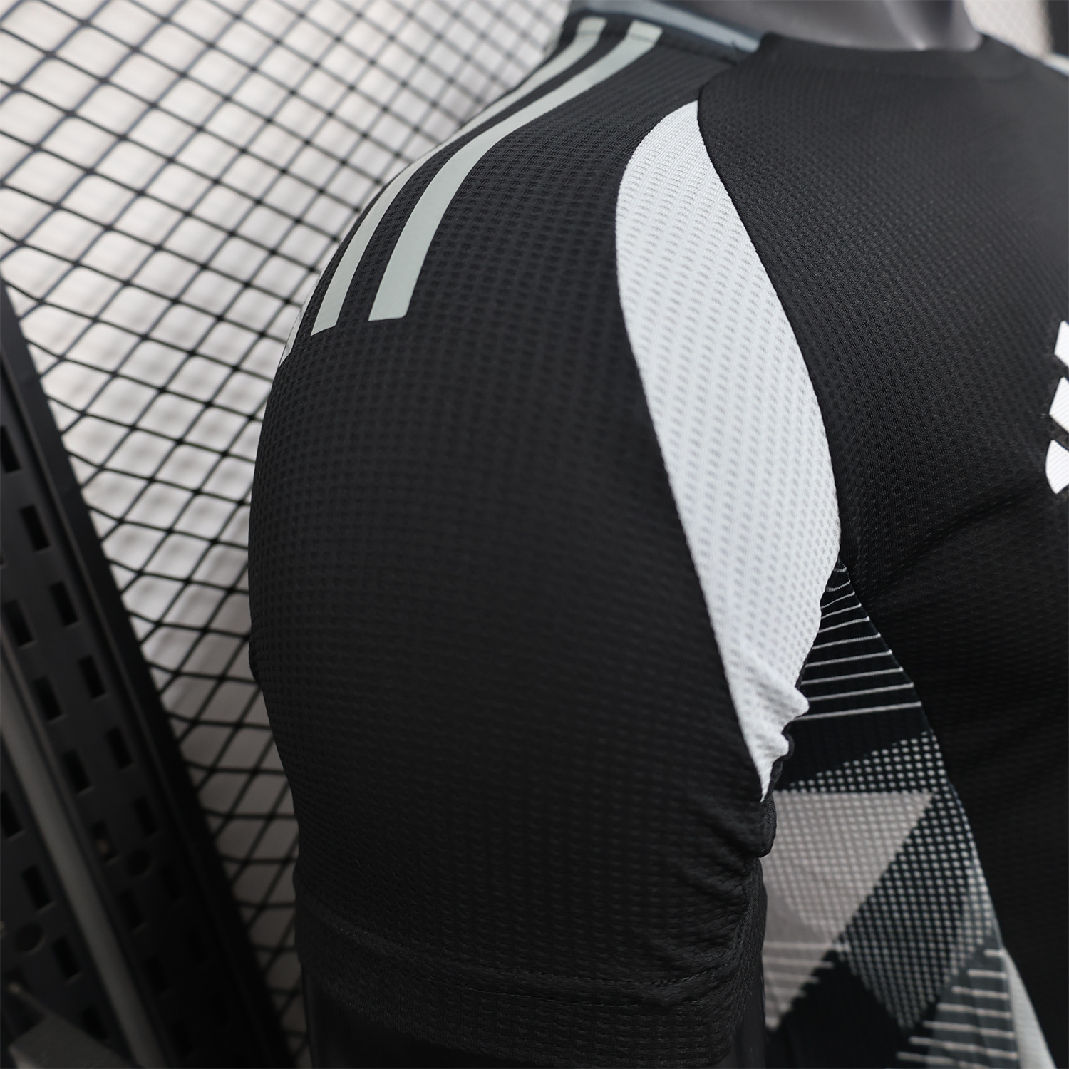AlphaJersey-Algeria 25-26 Pure Black Jersey with Grey Block - Player Version