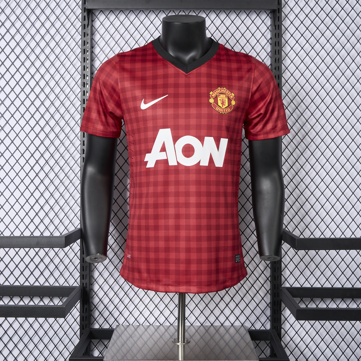 AlphaJersey-Retro Manchester United 2012-13 Home Jersey - Player Version