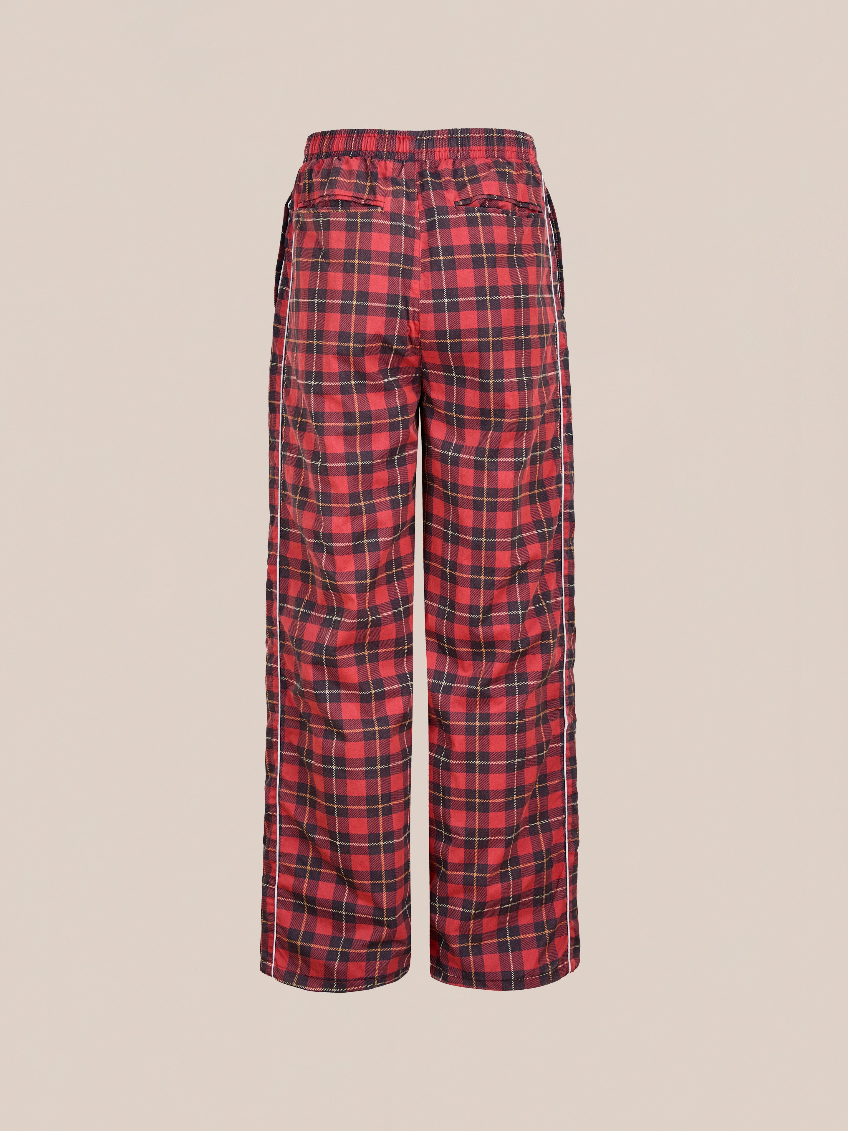 Red Plaid Track Pants | Modern Menswear by yycbvcnbmmnbm
