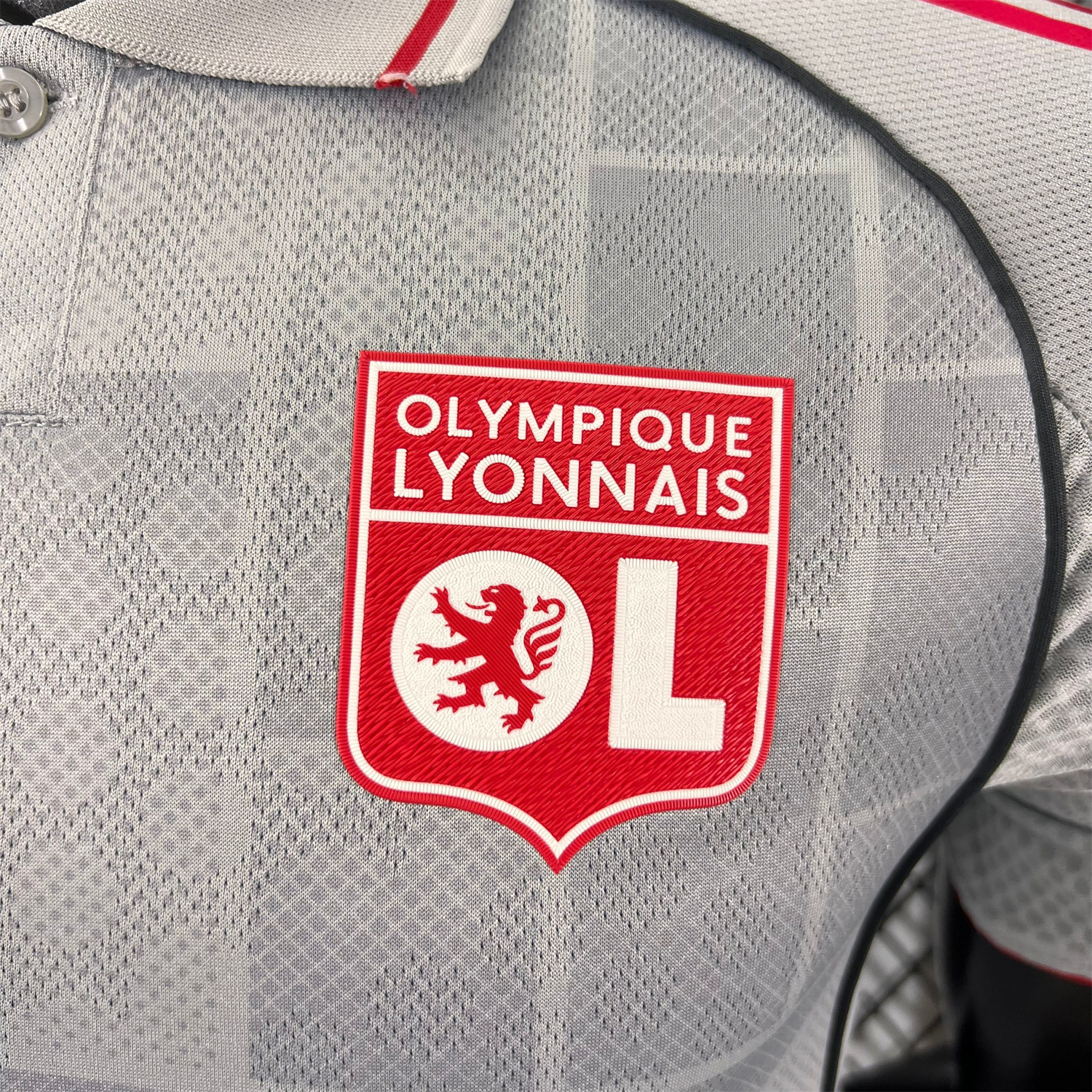 AlphaJersey-Olympique Lyonnais Lyon 25-26 Third Grey Jersey - Player Version