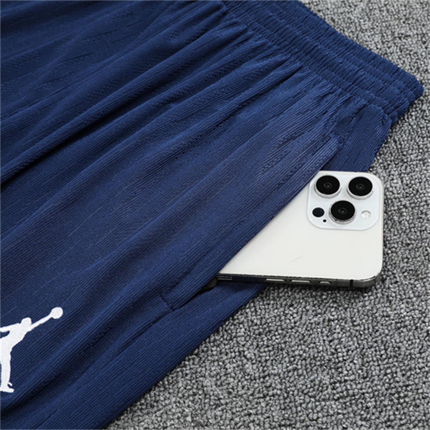 AlphaJersey-Paris Saint-Germain PSG 25-26 Long Sleeve Training Set - JD White Wing Royal Blue Top and Pants
