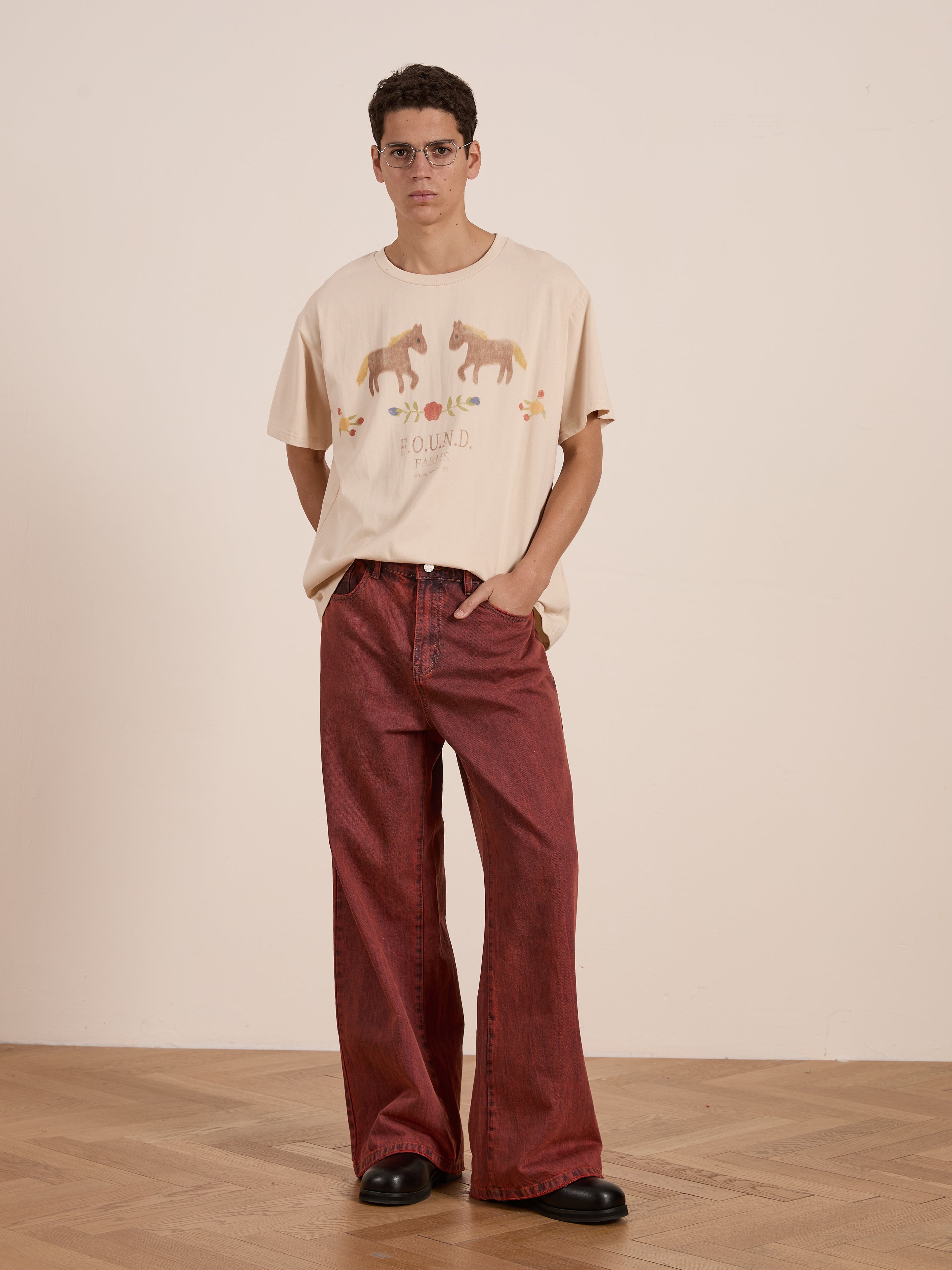 Floral Horse Farm Tee | Modern Menswear by yycbvcnbmmnbm
