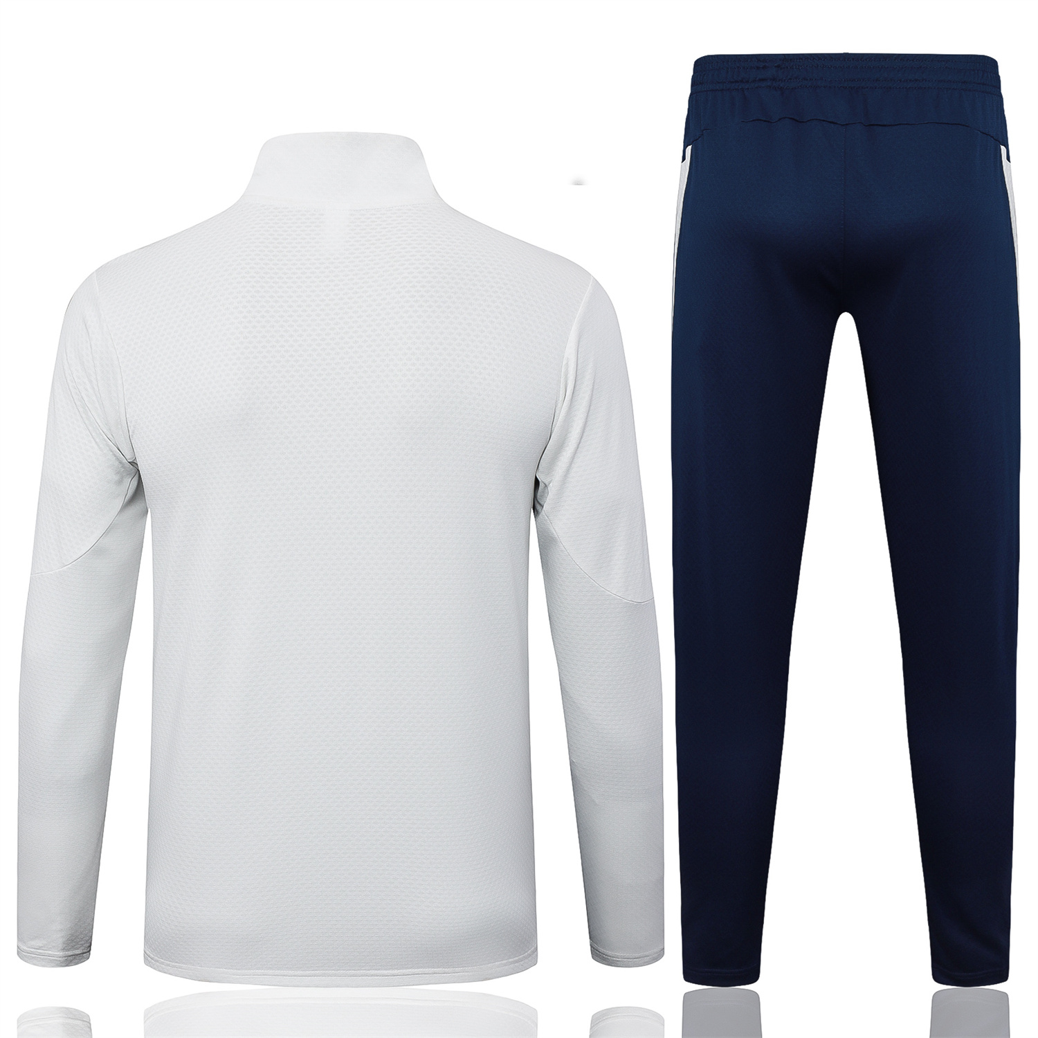 AlphaJersey-Portugal 25-26 Long Sleeve Training Set - Off White Top and Deep Blue Pants
