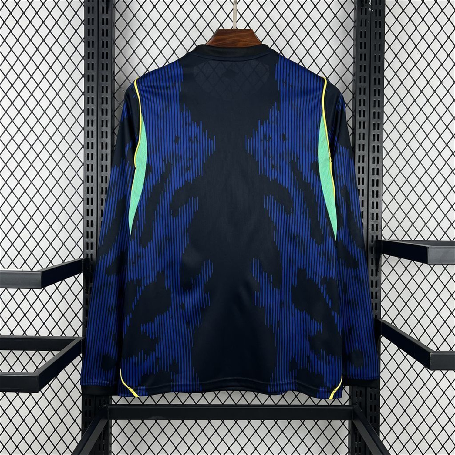 AlphaJersey-Brazil 2026 Away Blue Long Sleeves Jersey - Fans Version
