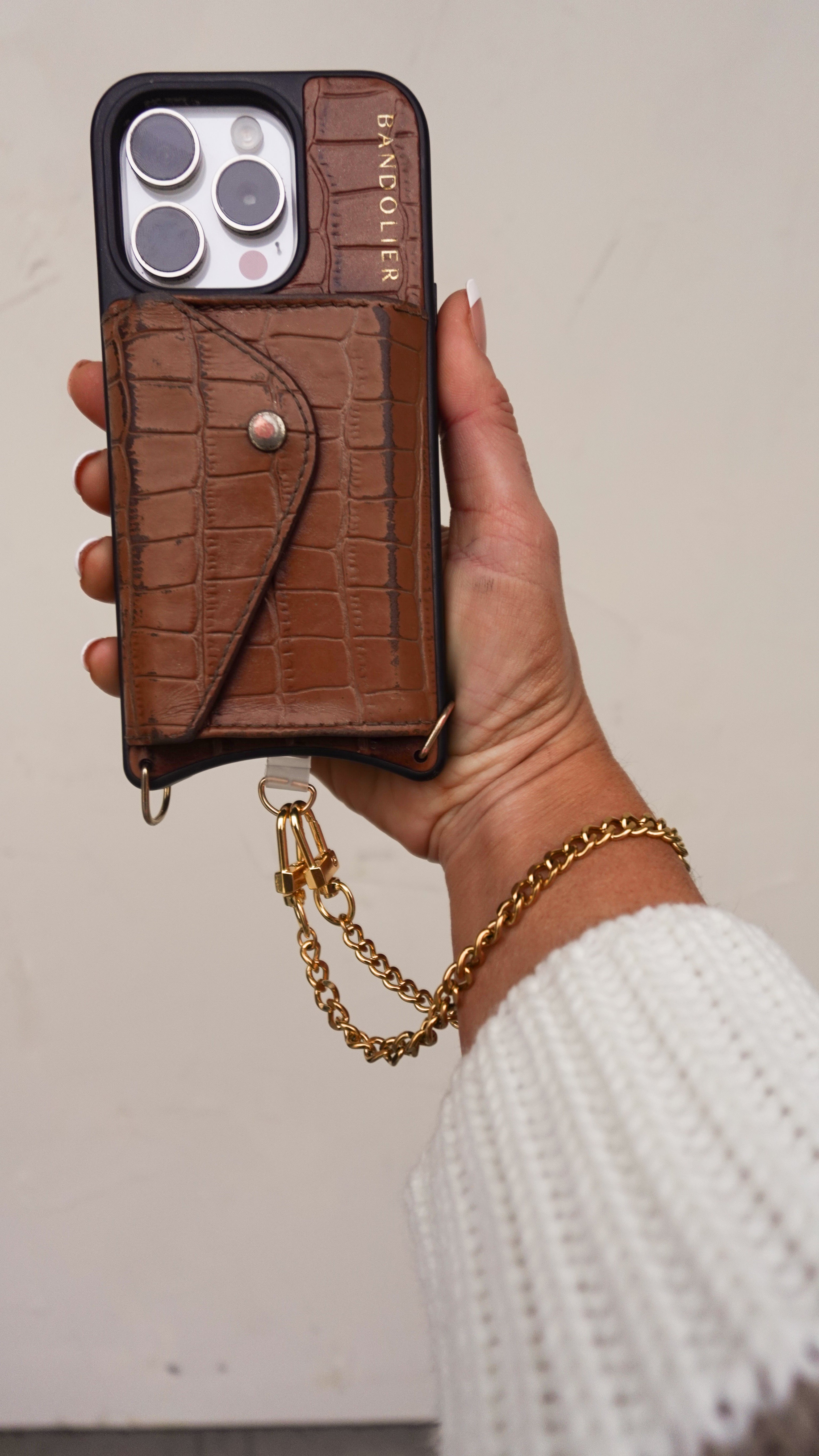 Gold Chain Phone Wristlet | Elegant Women's Fashion by coolavocek