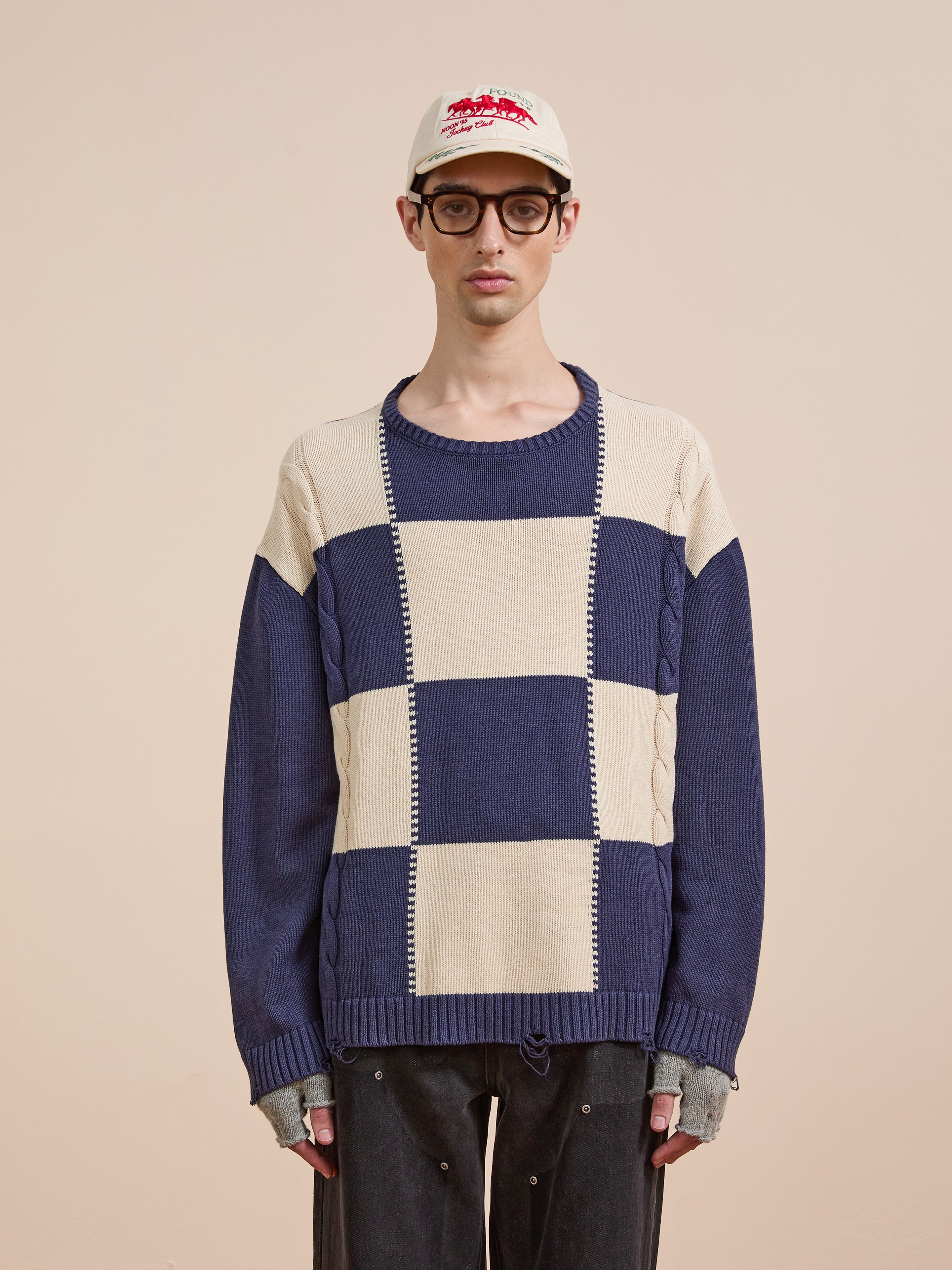 Checkered Fisherman Sweater | Modern Menswear by yycbvcnbmmnbm