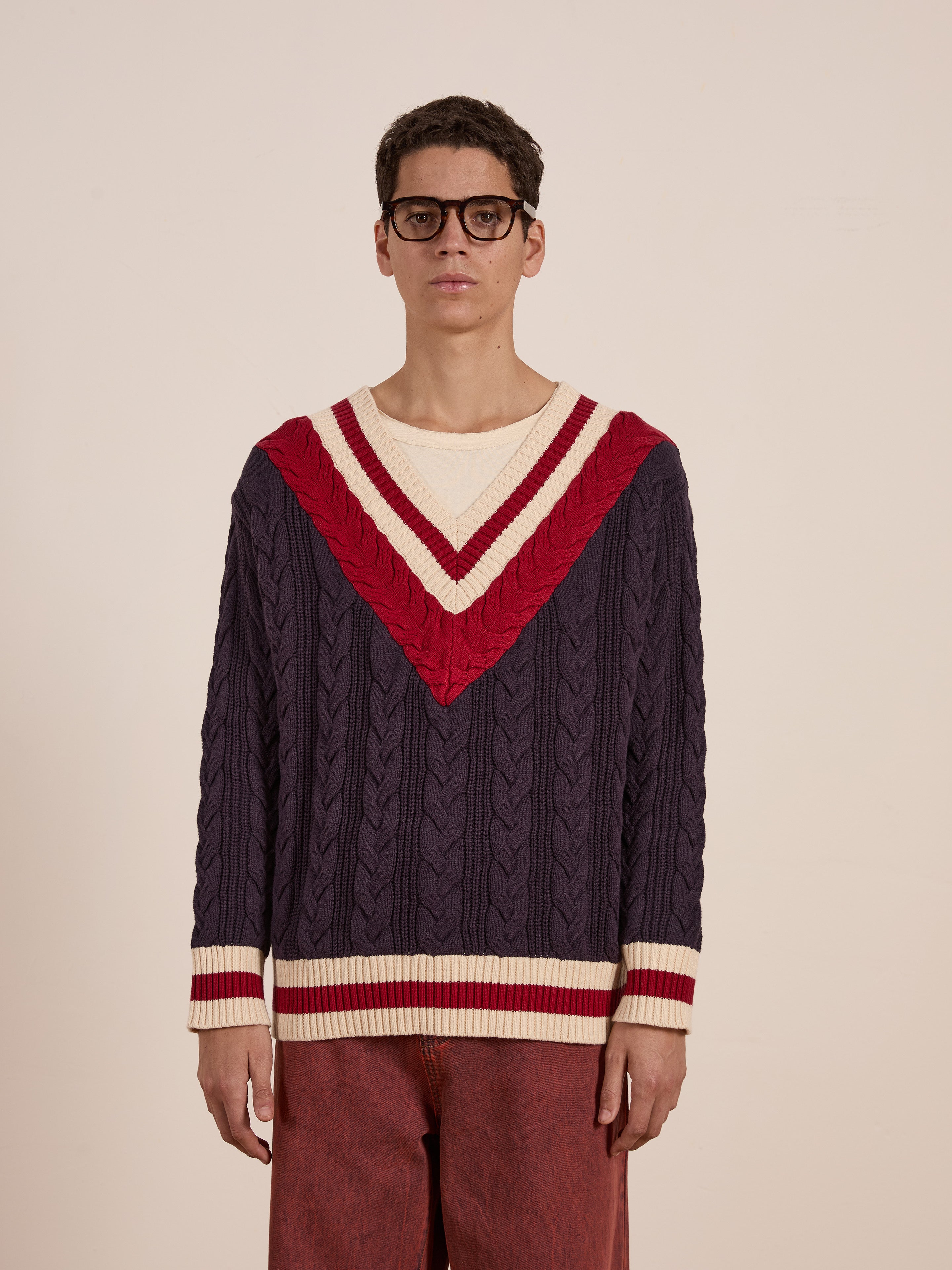 V-Neck Cricket Sweater | Modern Menswear by yycbvcnbmmnbm