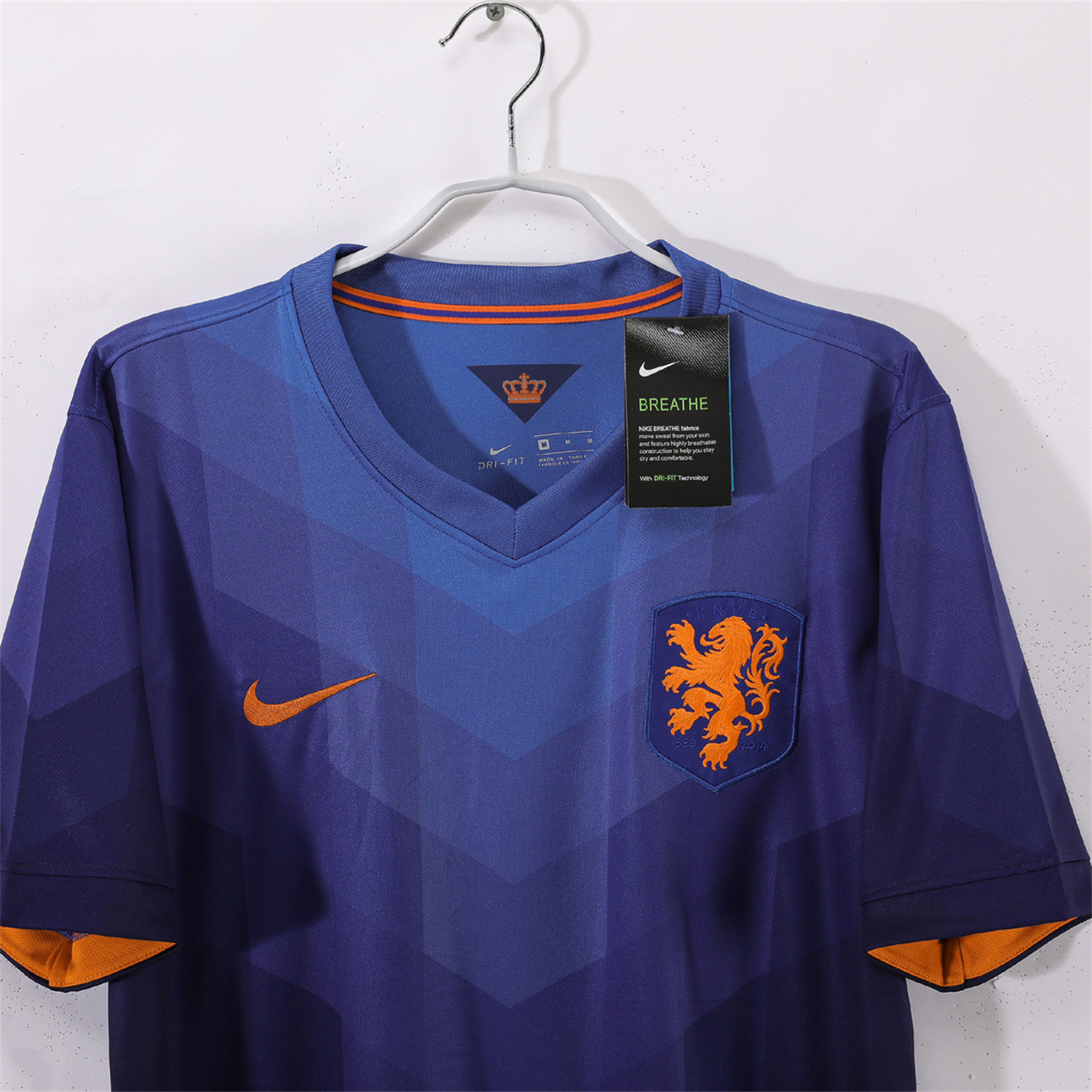 AlphaJersey-Retro Netherlands 2014 Away Blue Jersey