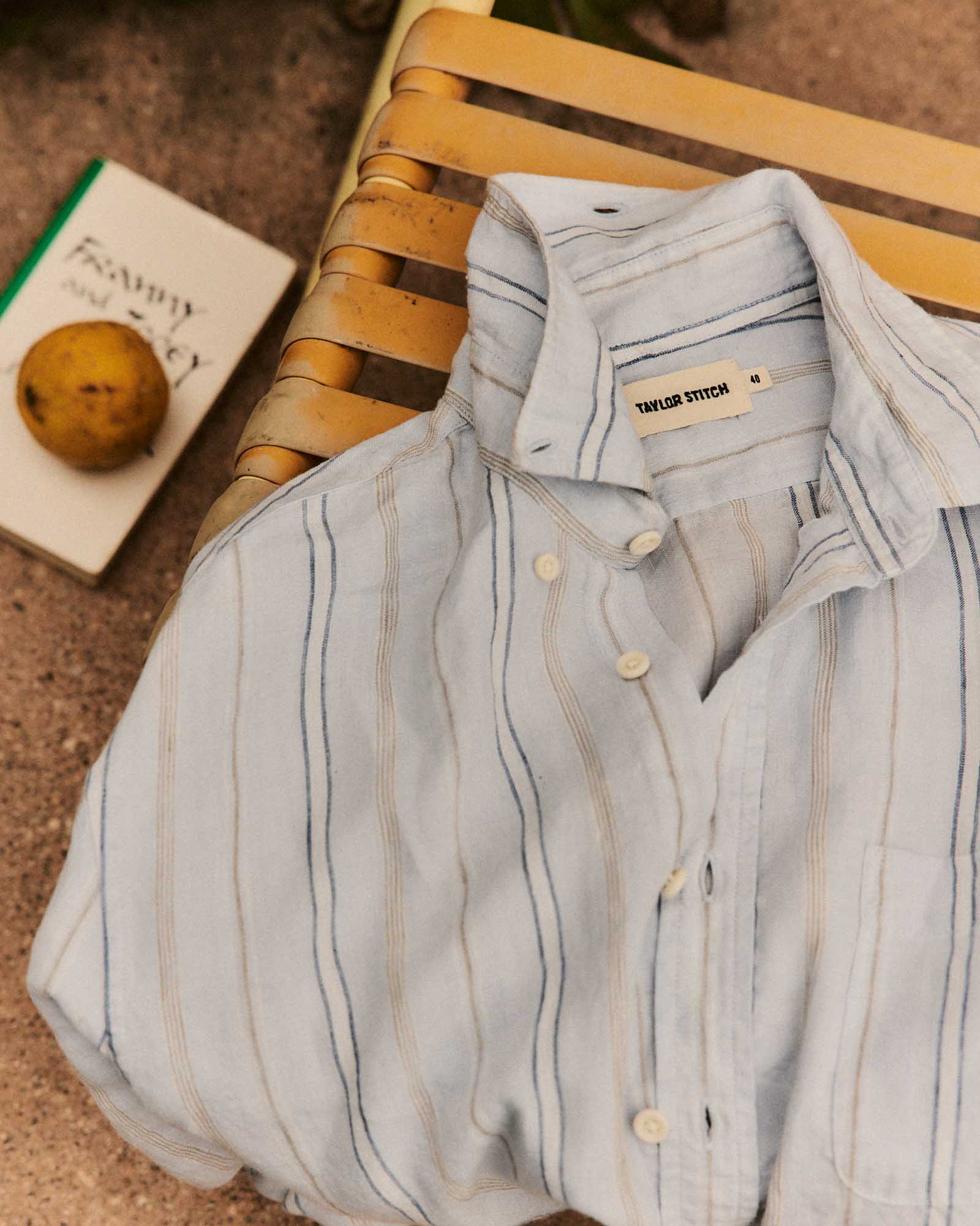 The Jack in Blue Sky Stripe Linen | Modern Menswear by yycbvcnbmmnbm