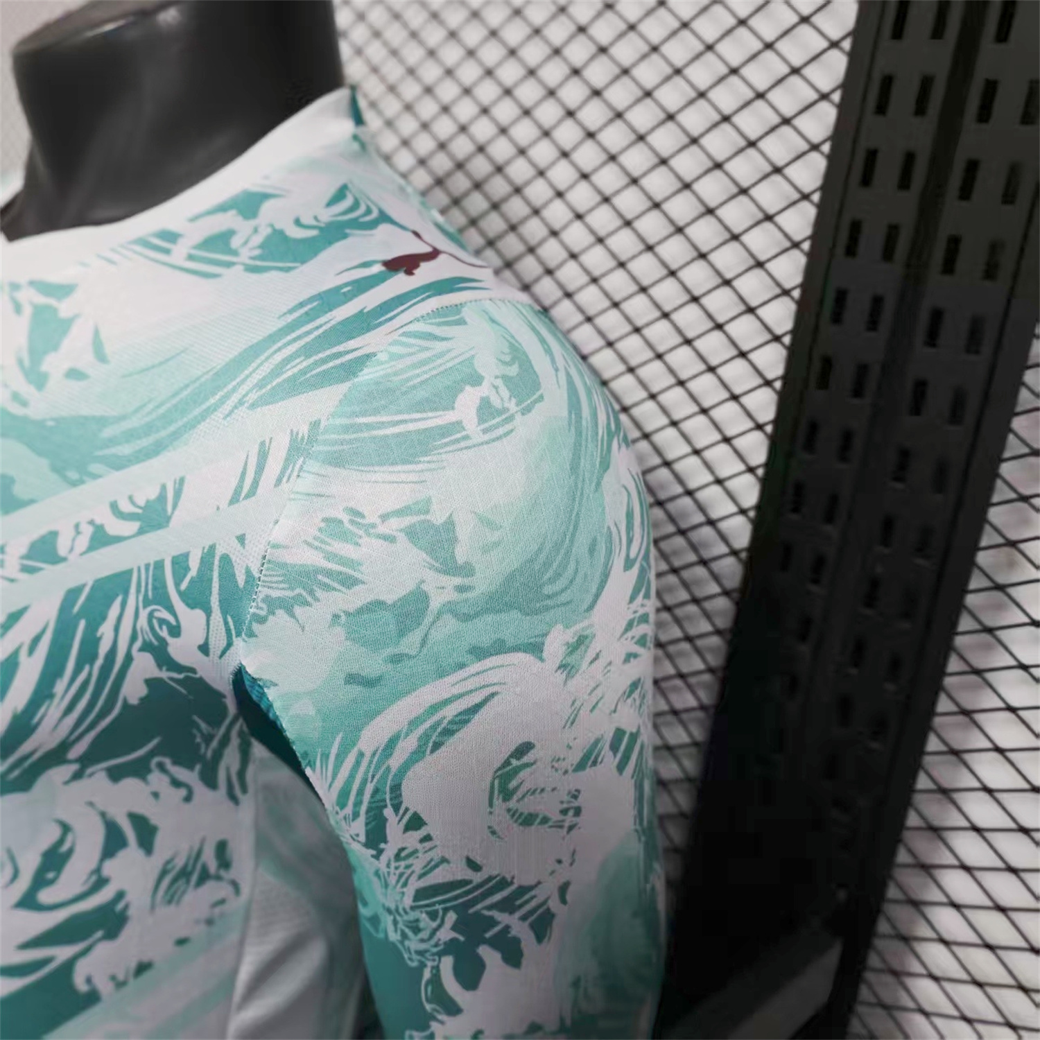 AlphaJersey-Portugal 2026 Away White And Cyan Long Sleeves Jersey - Player Version