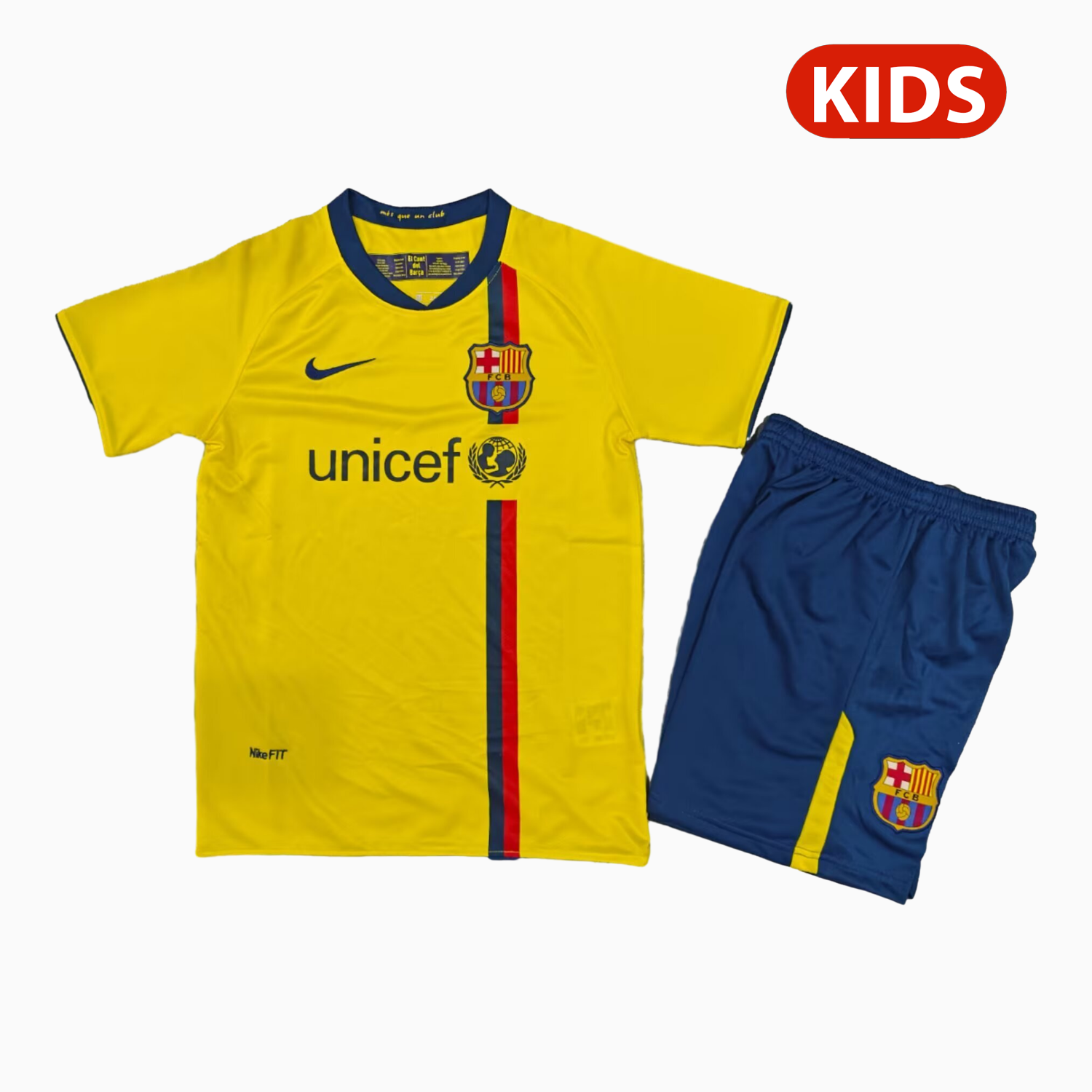 AlphaJersey-Retro Barcelona 2008-09 Away Kids Kit
