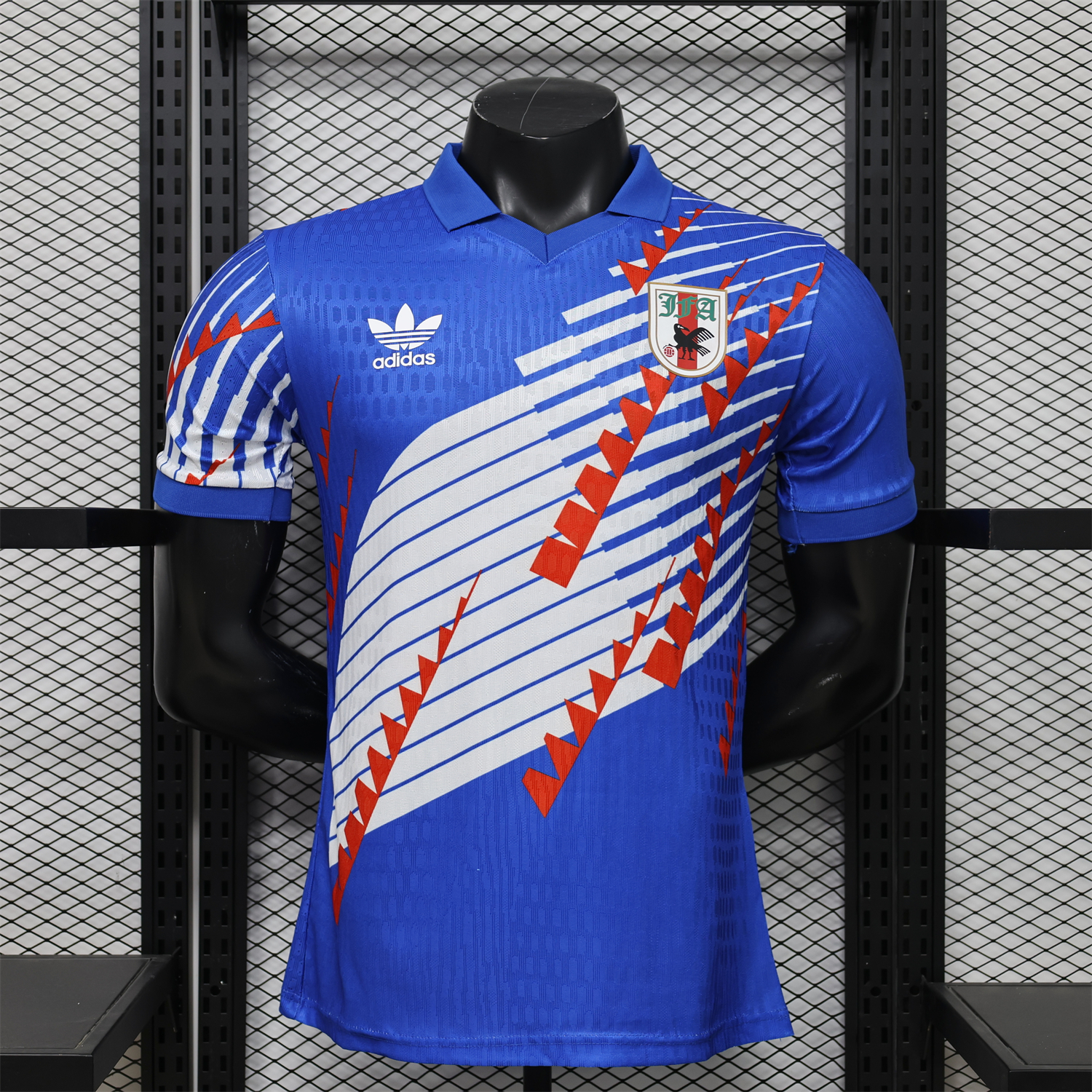 AlphaJersey-Japan 2026 Red-White Stripes Blue Special Jersey - Player Version