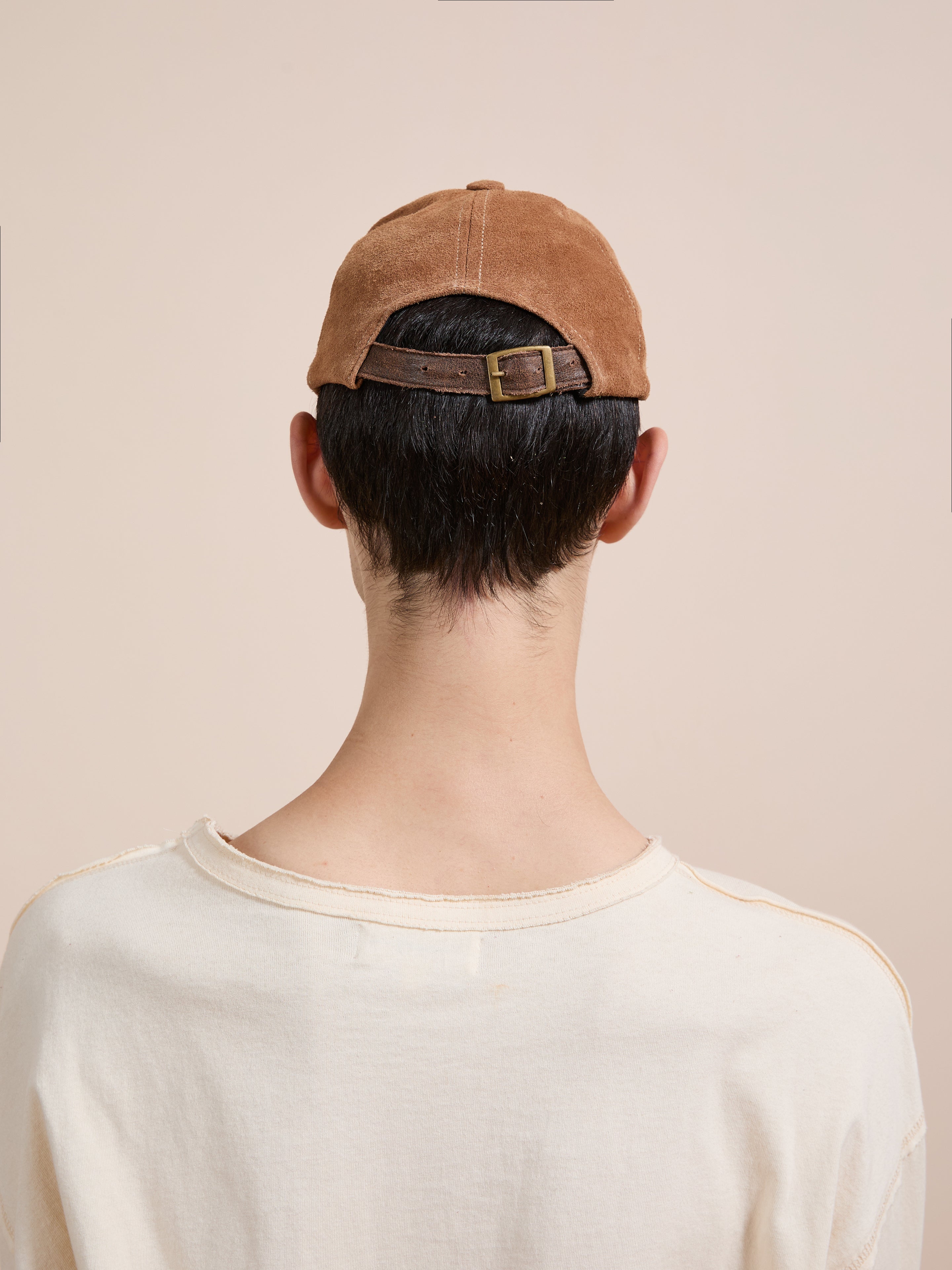 Suede Leather Contrast Distressed Cap | Modern Menswear by yycbvcnbmmnbm