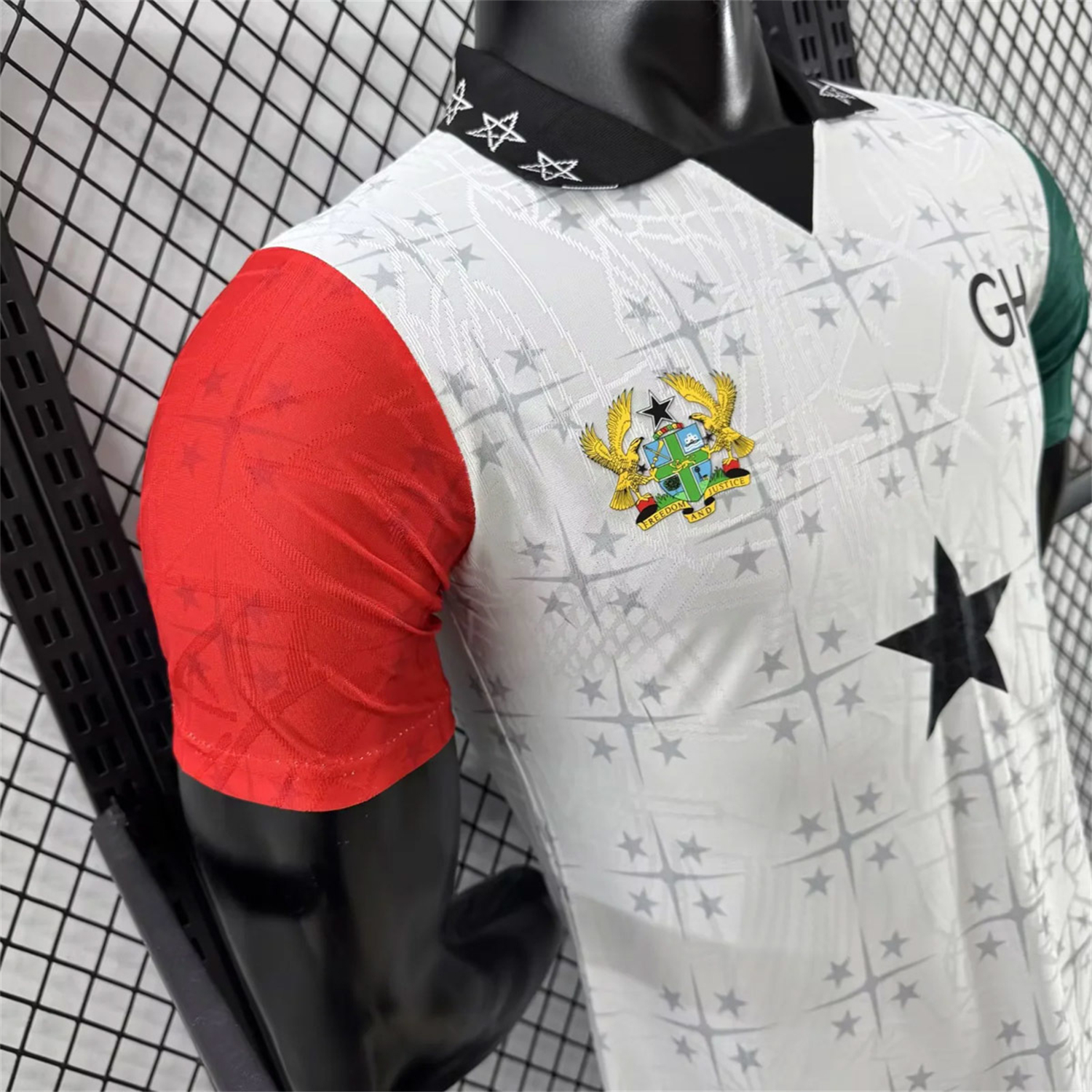 AlphaJersey-Ghana 2026 Coat Of Arms White Special Jersey - Player Version
