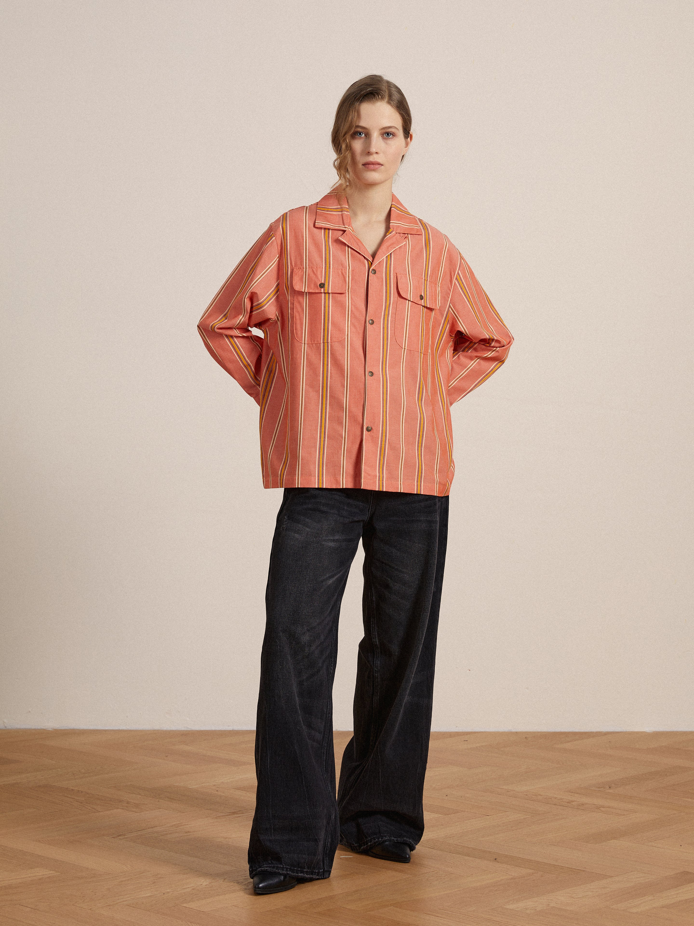 Stripe Citrus LS Camp Shirt | Modern Menswear by yycbvcnbmmnbm
