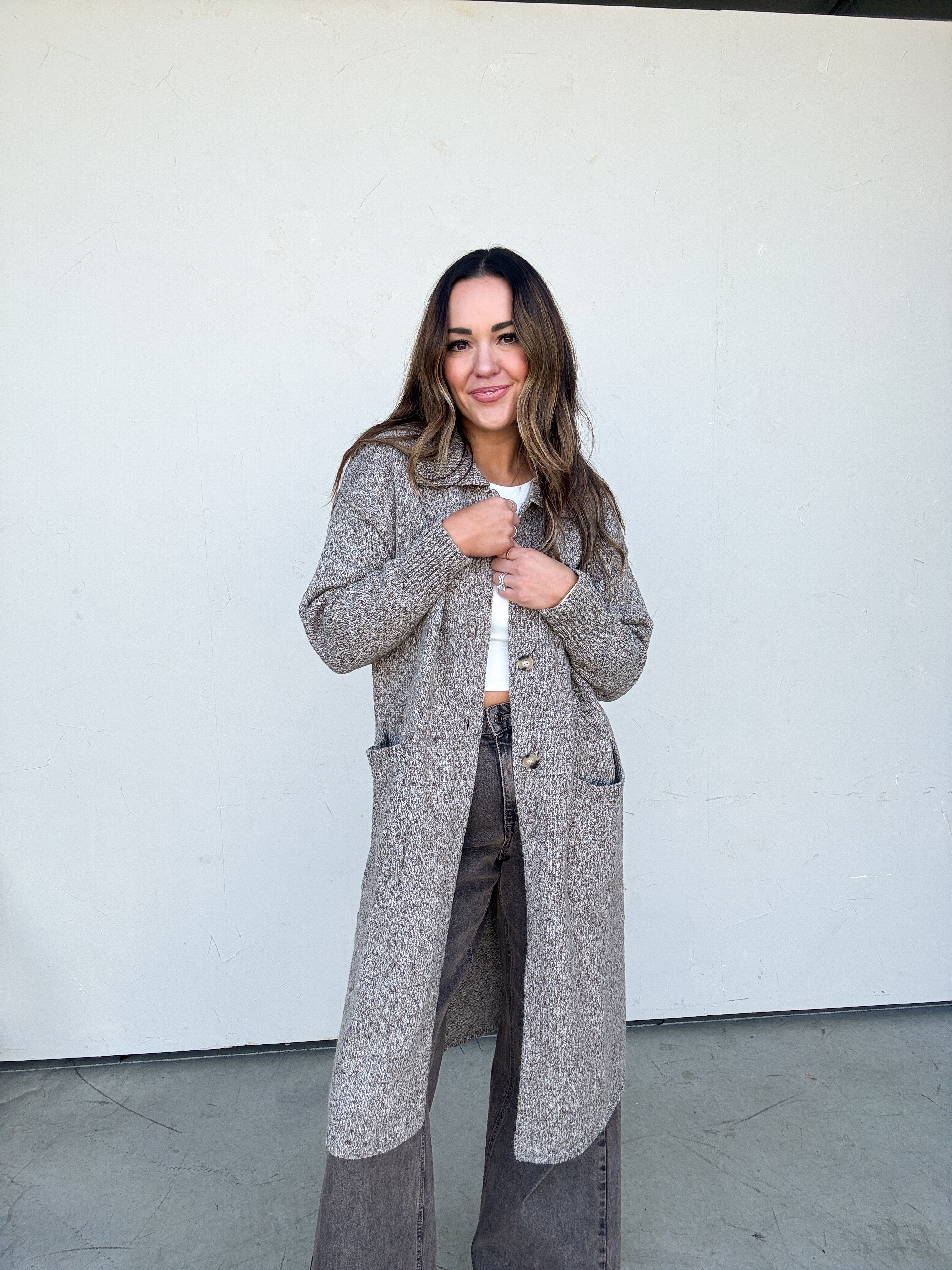 Washed Brown Wide Leg Denim | Elegant Women's Fashion by coolavocek