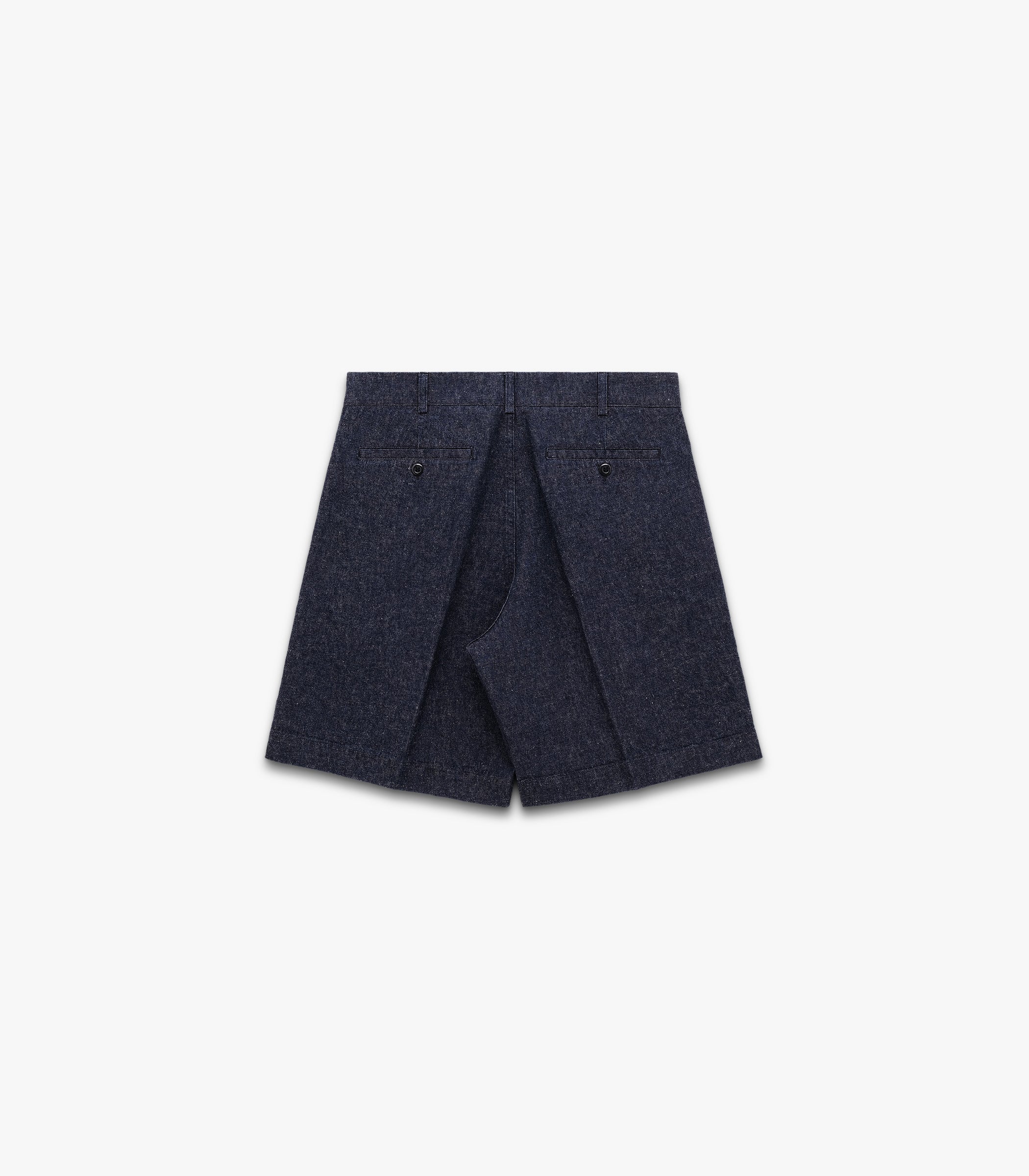 Canal Pleated Denim Cotton & Linen Short | Modern Menswear by yycbvcnbmmnbm