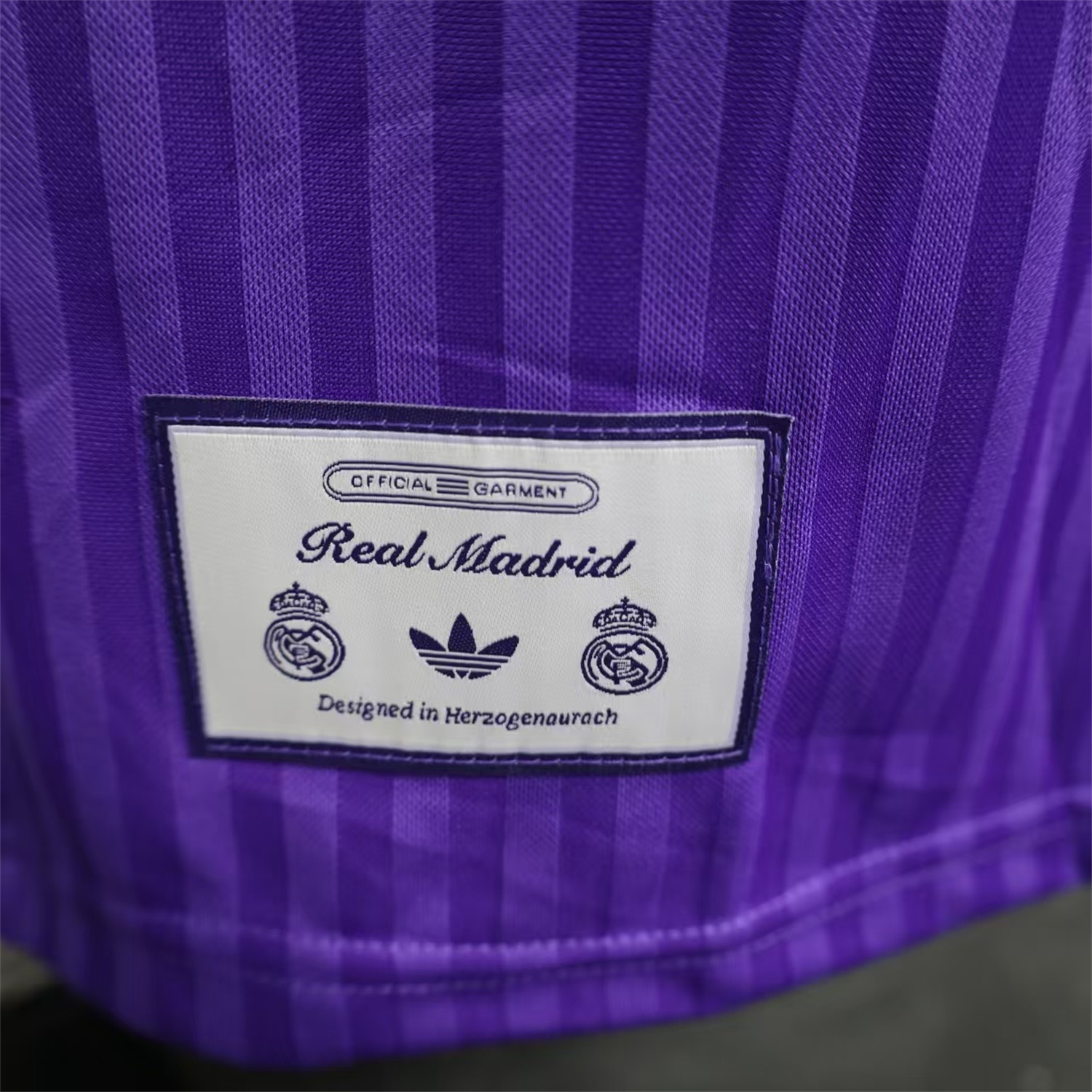 AlphaJersey-Real Madrid 25-26 Icon Range Trefoil Purple Travel Jersey - Player Version