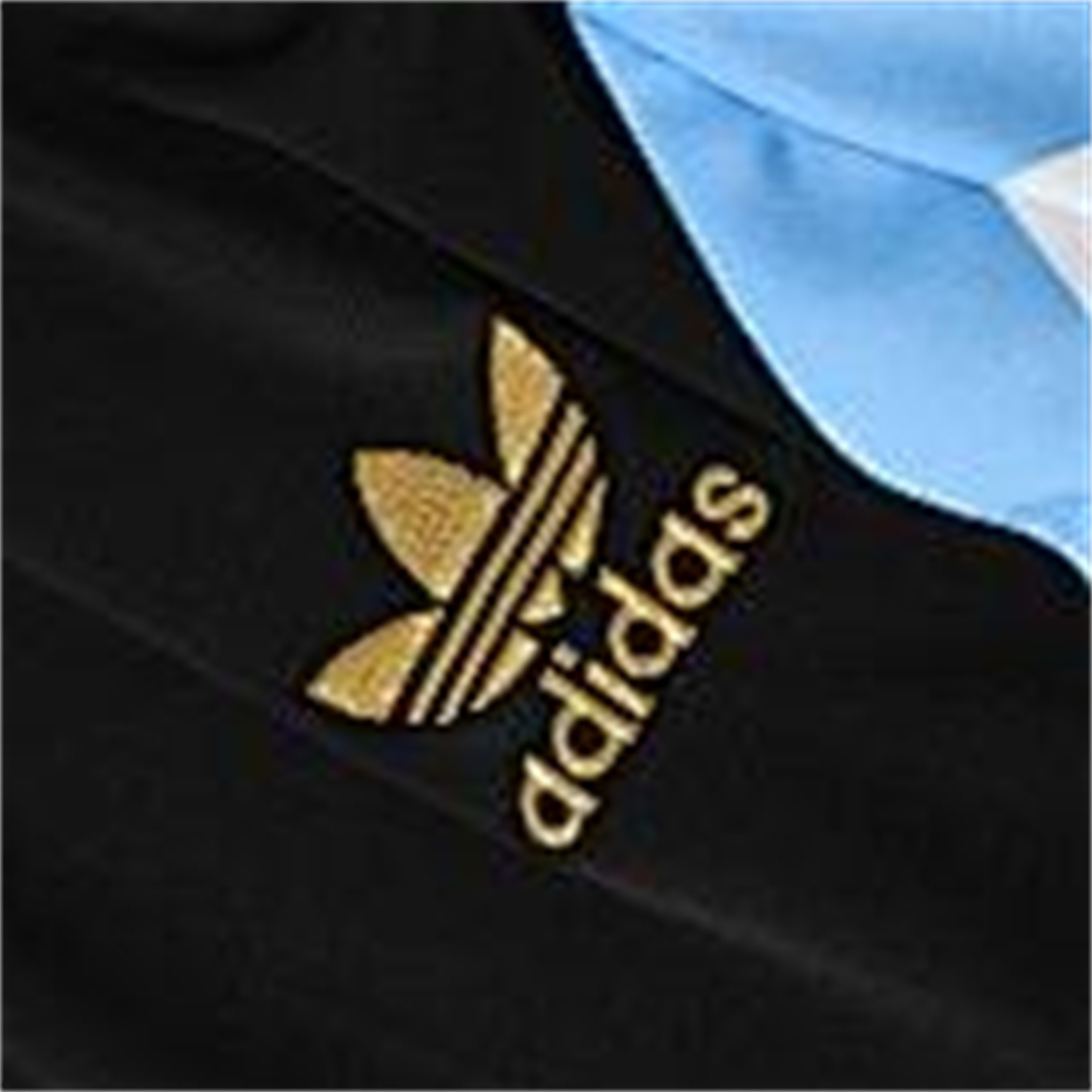 AlphaJersey-Argentina 25-26 Short-Sleeve Training Set - Blue Stripes Black Top & Black Shorts