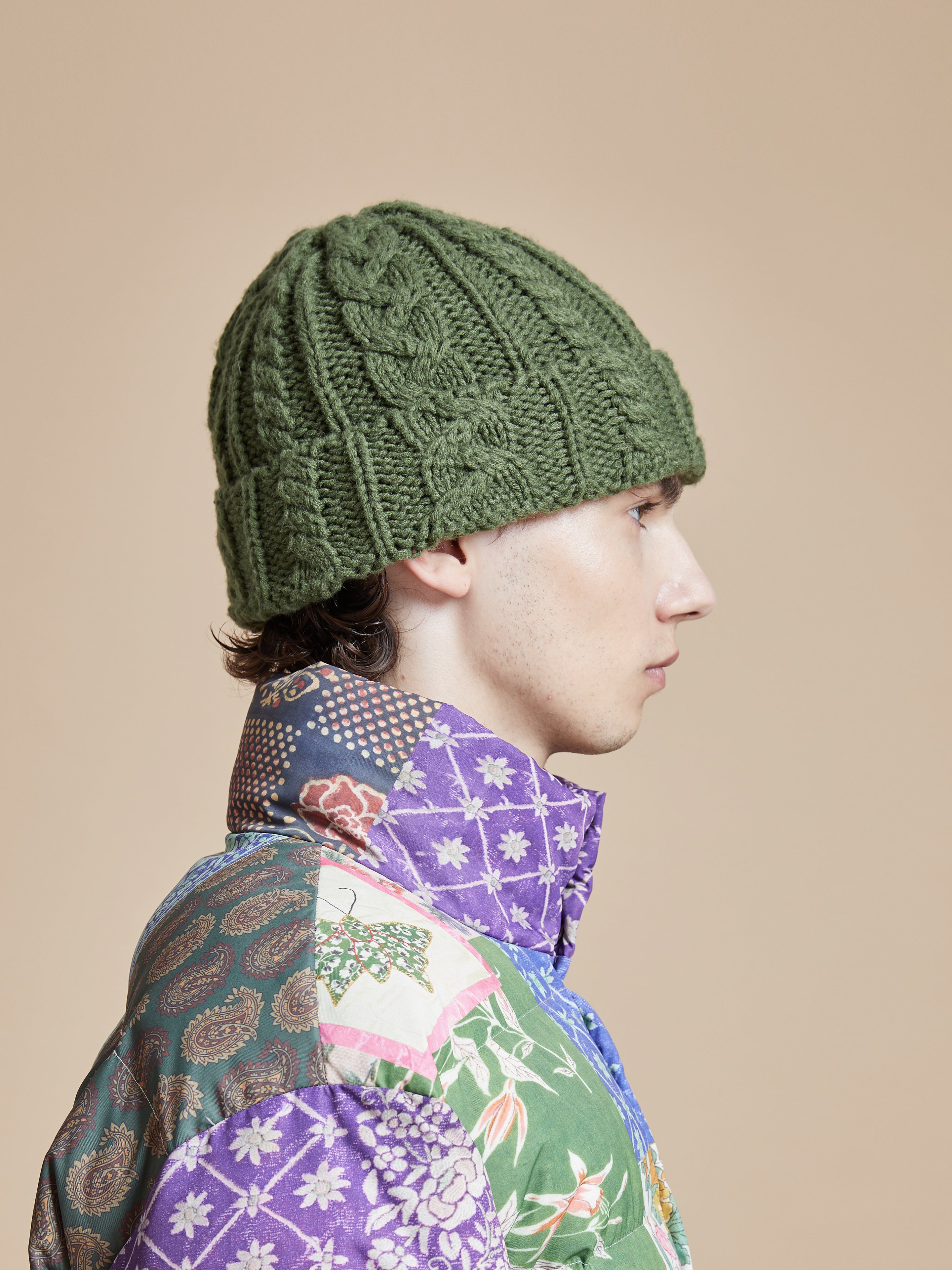 Forest Cable Knit Beanie | Modern Menswear by yycbvcnbmmnbm