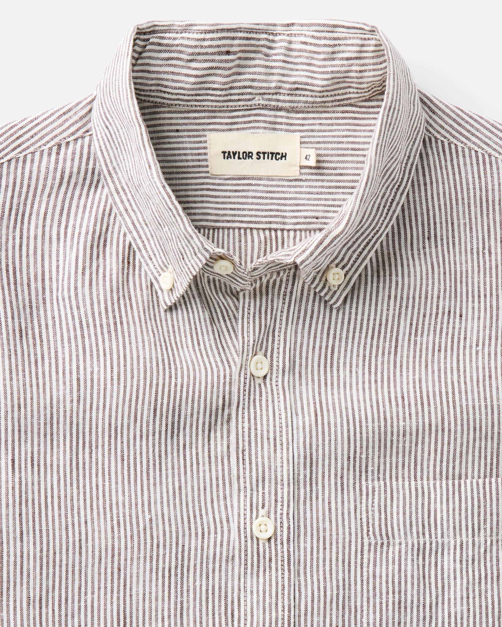 The Jack in Burgundy University Stripe Linen | Modern Menswear by yycbvcnbmmnbm