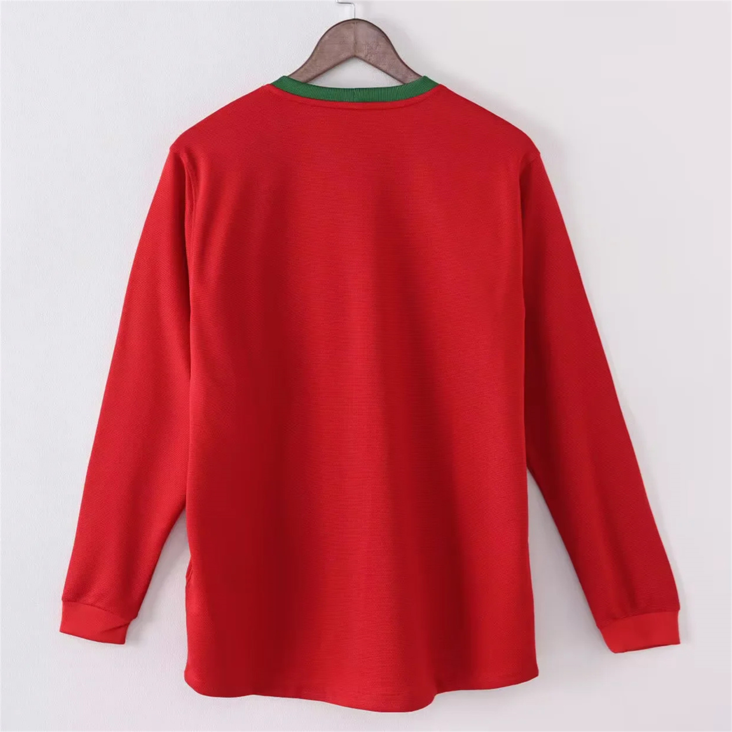 AlphaJersey-Retro Portugal 2012 Home Long Sleeves Jersey