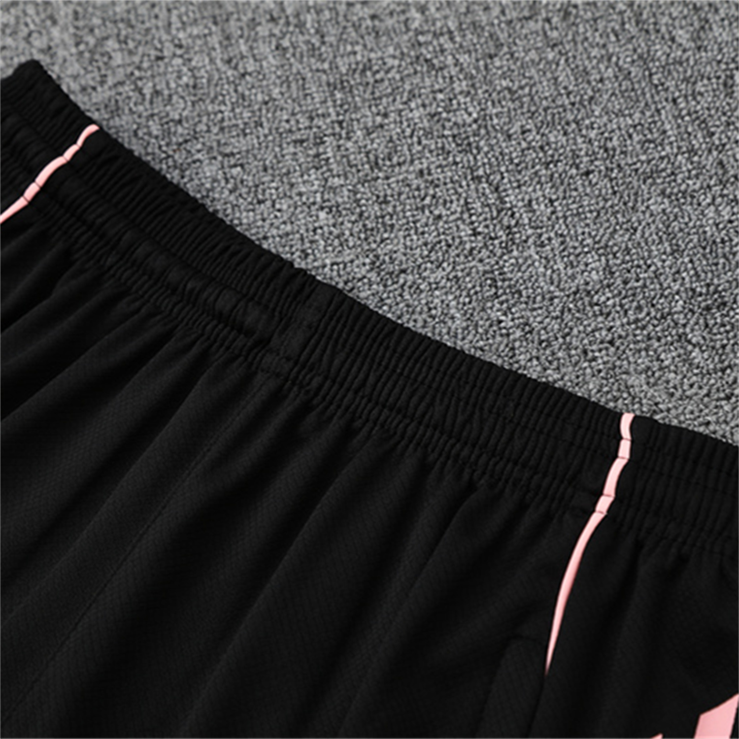 AlphaJersey-Real Madrid 25-26 Kid Short-Sleeve Training Set - Pink Black Top & Black Shorts