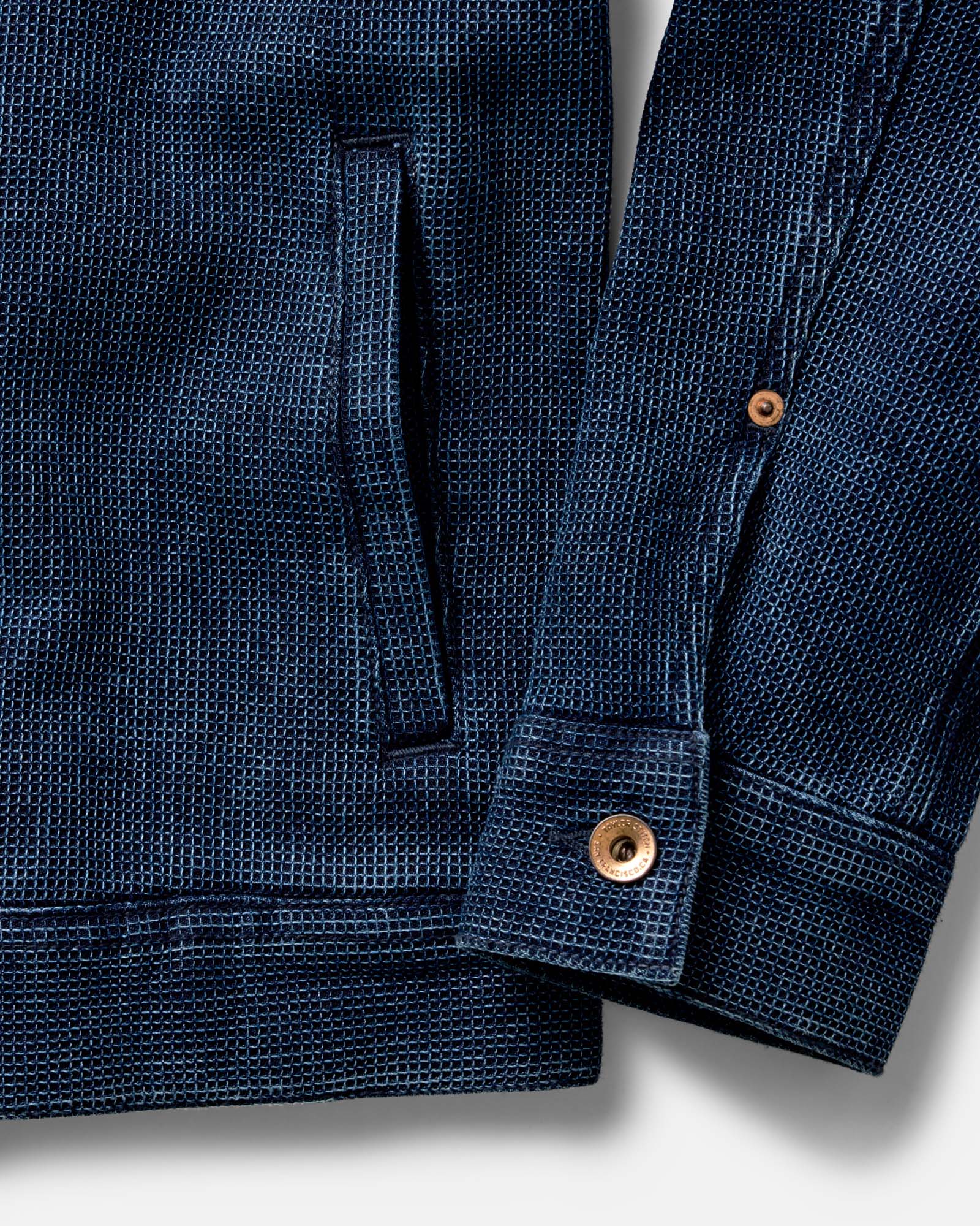 The Long Haul Jacket in Rinsed Indigo Waffle | Modern Menswear by yycbvcnbmmnbm
