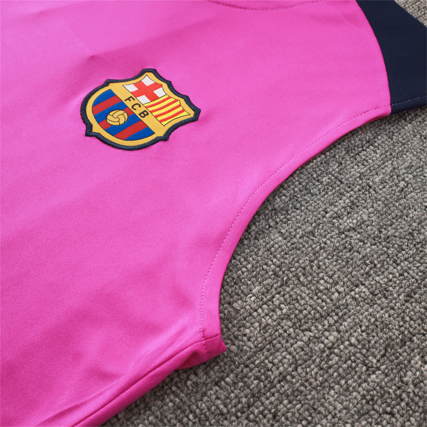 AlphaJersey-Barcelona 25-26 Vest Training Set - Purple Pink Vest and Black Shorts