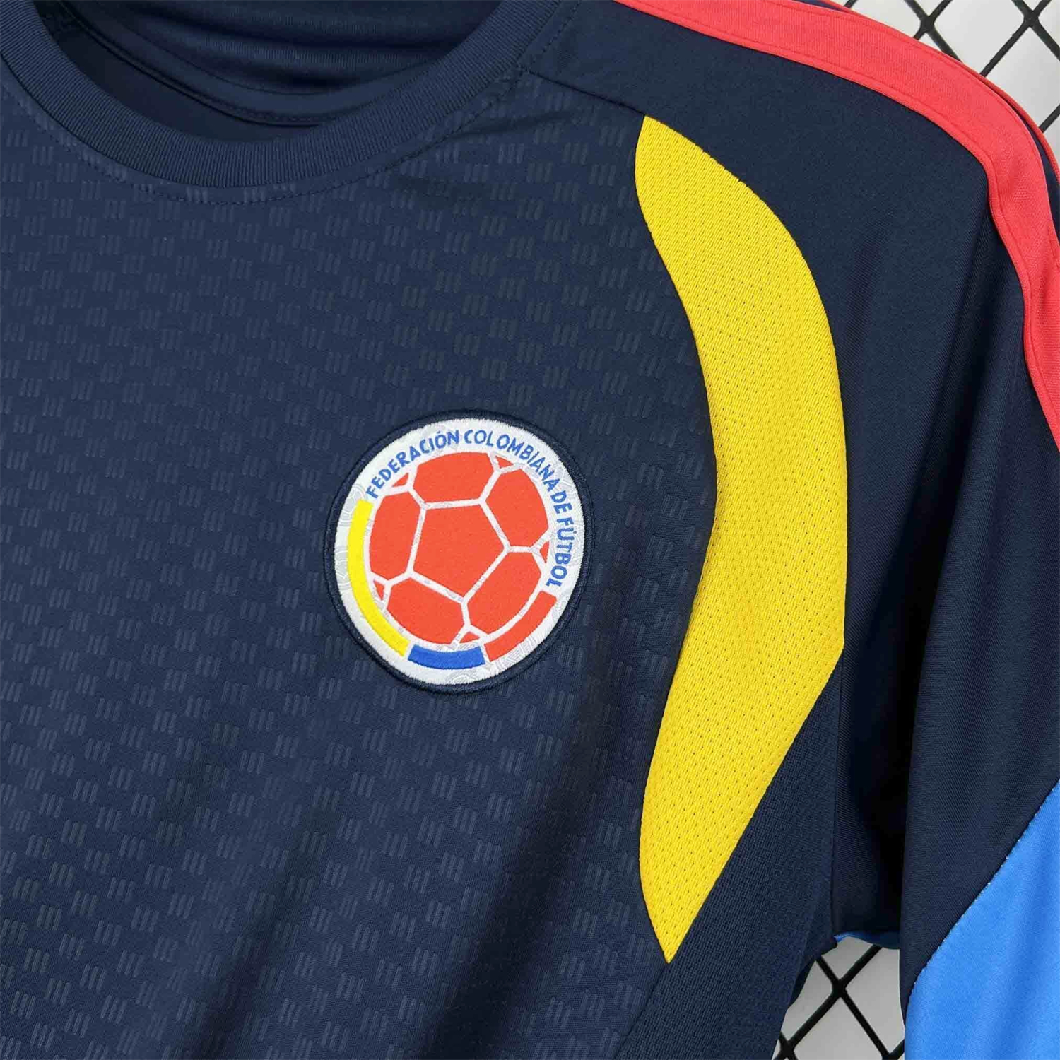 AlphaJersey-Colombia 2026 Deep Blue Pre-Match Training Jersey - Fans Version