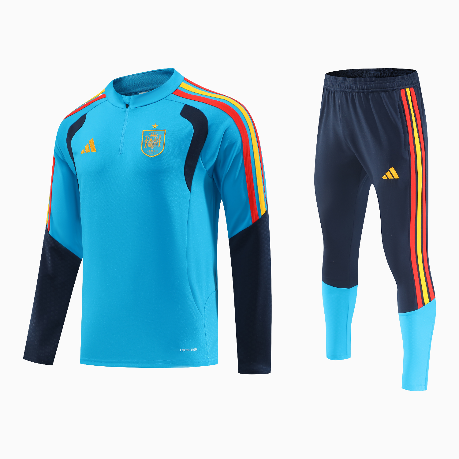 AlphaJersey-Spain 2026 Long Sleeve Training Set - Light Blue Top & Pants