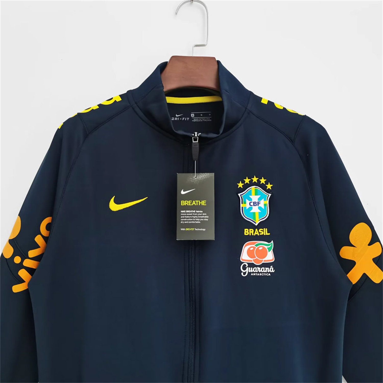 AlphaJersey-Retro Brazil 2022 Dark Blue Windbreaker