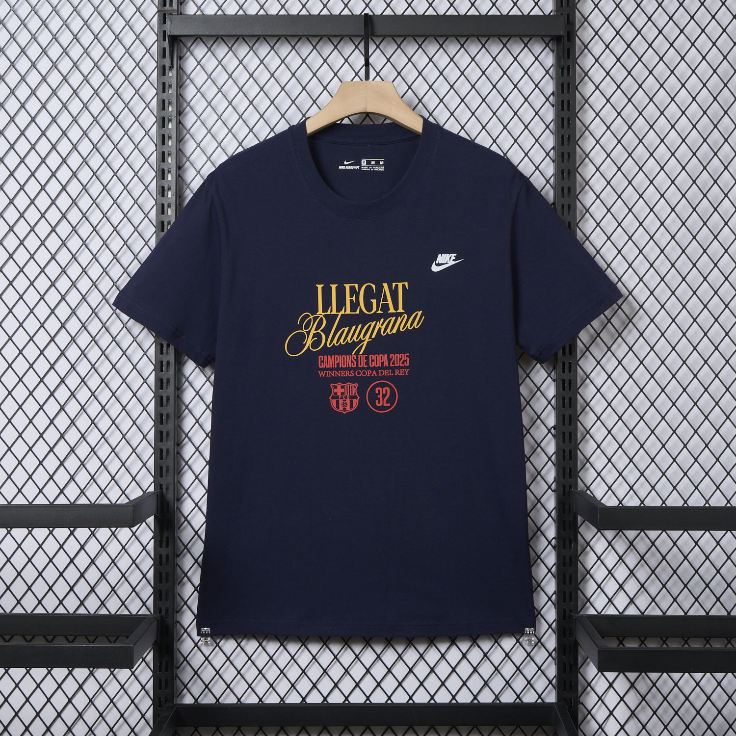 AlphaJersey-Barcelona 2025 Winners Copa Del Rey Deep Blue Commemorative T-shirt