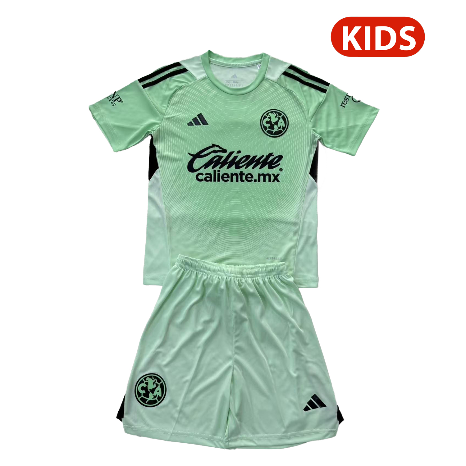 AlphaJersey-Club América 25-26 Green Goalkeeper Kids Kit