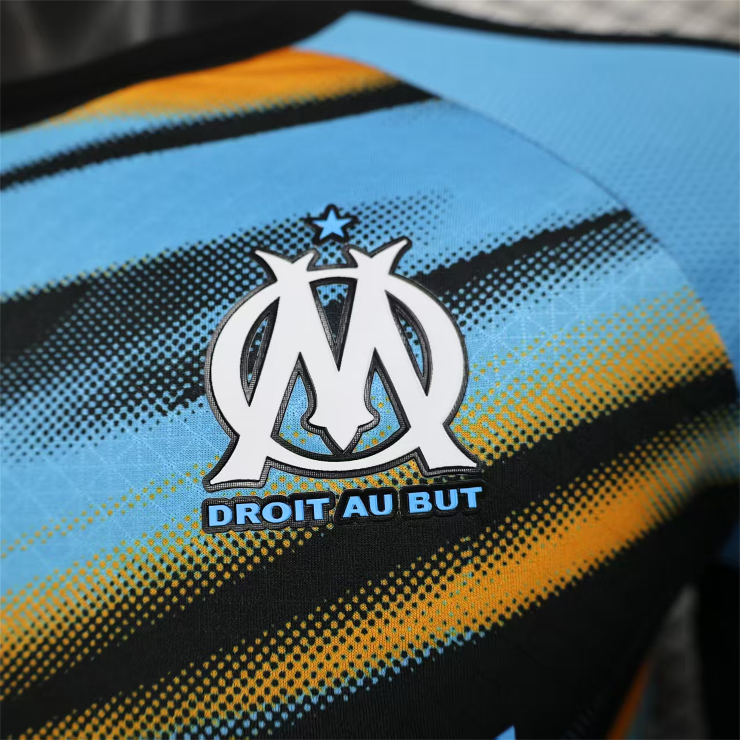 AlphaJersey-Marseille 25-26 Blue Orange Gradient Training Jersey - Player Version
