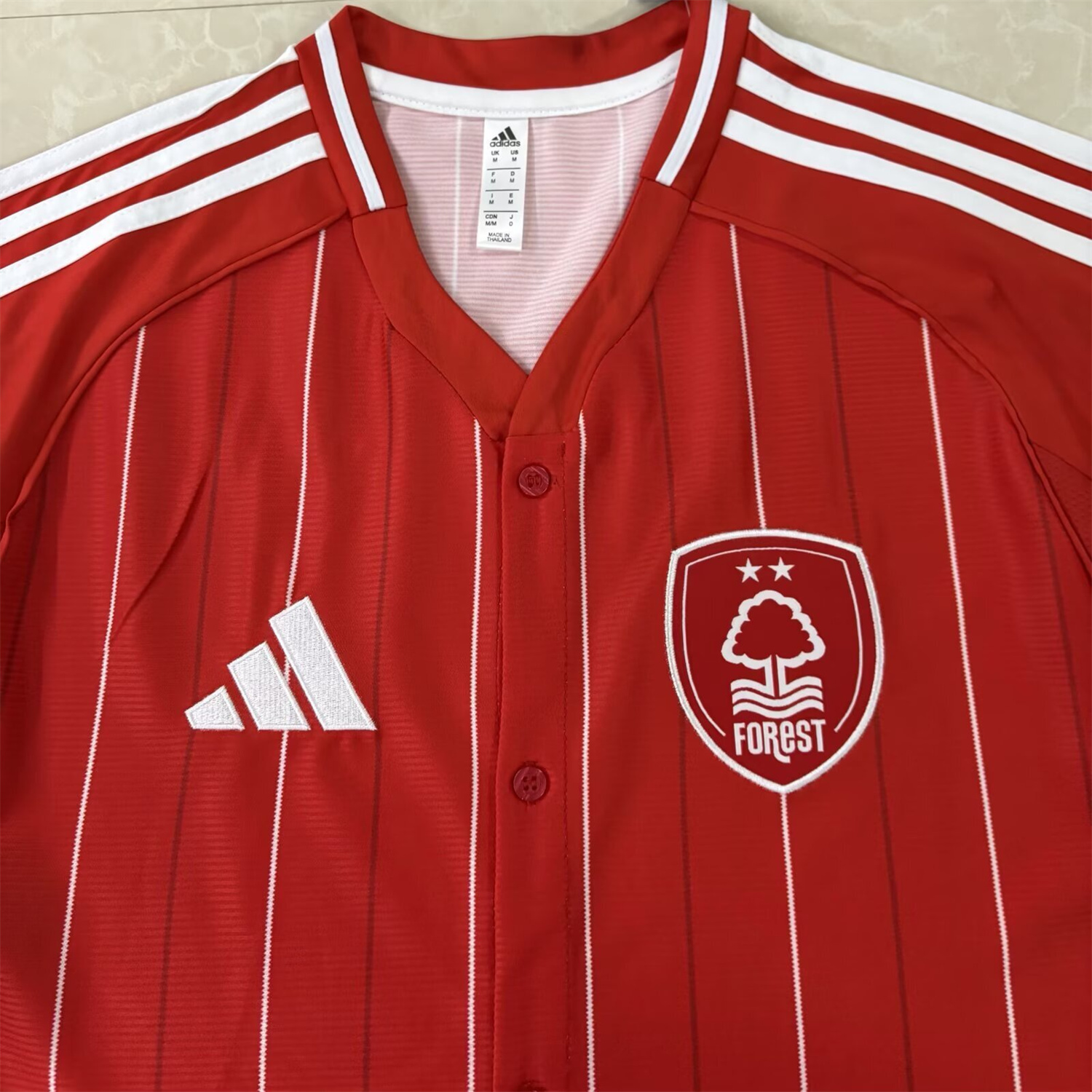 AlphaJersey-Nottingham Forest 25-26 Red Baseball Jersey